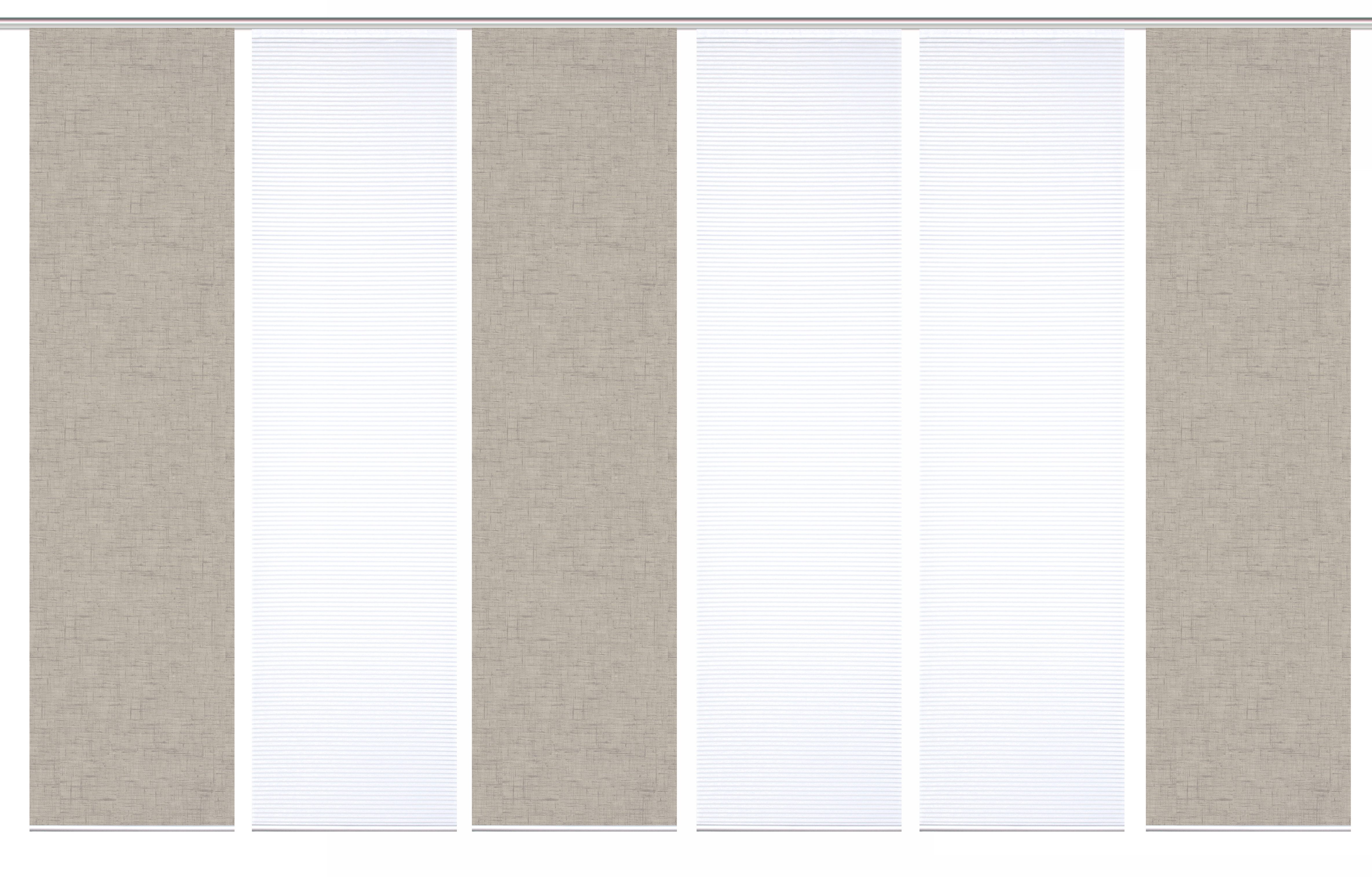 HOME in green Paneelgordijn ESTRA SET DIGITALE PRINT, BAMBOELOOK GERECYCLED (6 stuks)