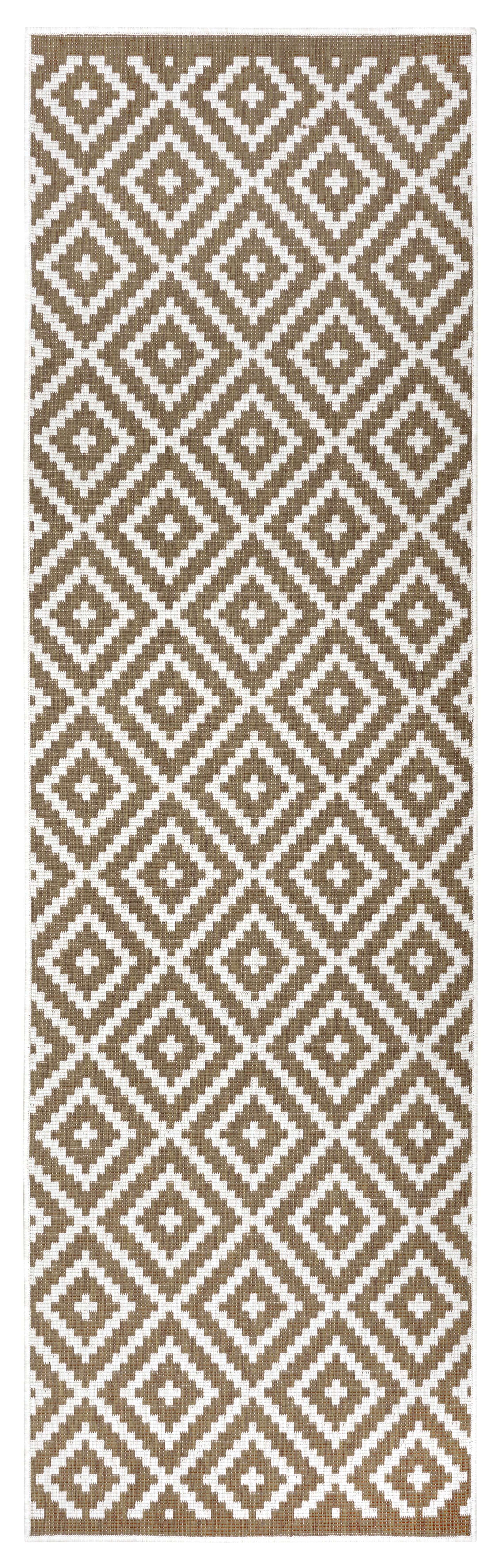 my home Loper Ronda tweezijdig te gebruiken kleed Sisal-look, platweefsel, in- en outdoor, geometrisch boho design