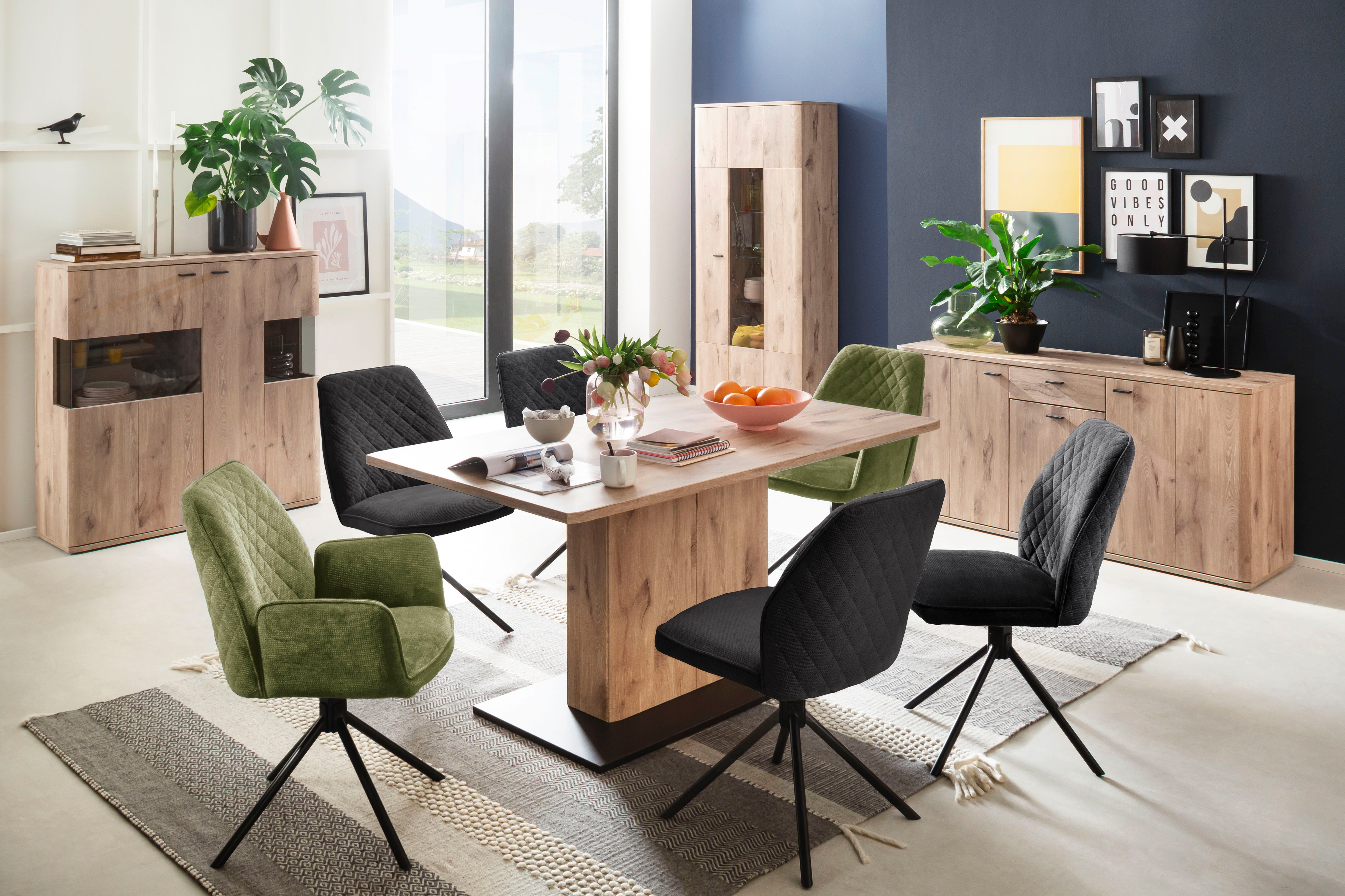 MCA furniture Eetkamerstoel ACANDI (2-pack), draaibaar 180°, zithoogte ca. 50 cm, belastbaarheid 120 kg