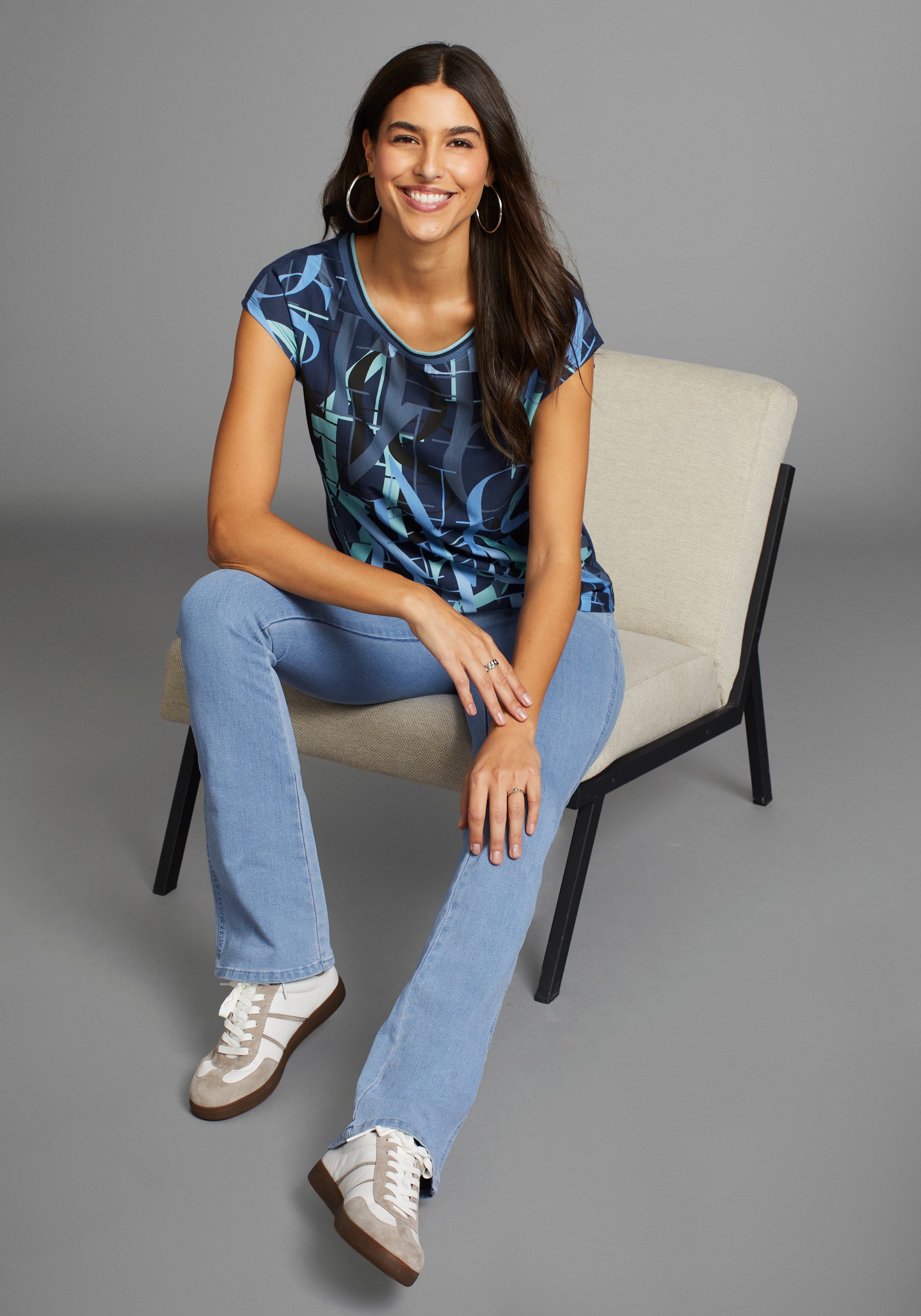 Laura Scott Shirt met korte mouwen met all-over print