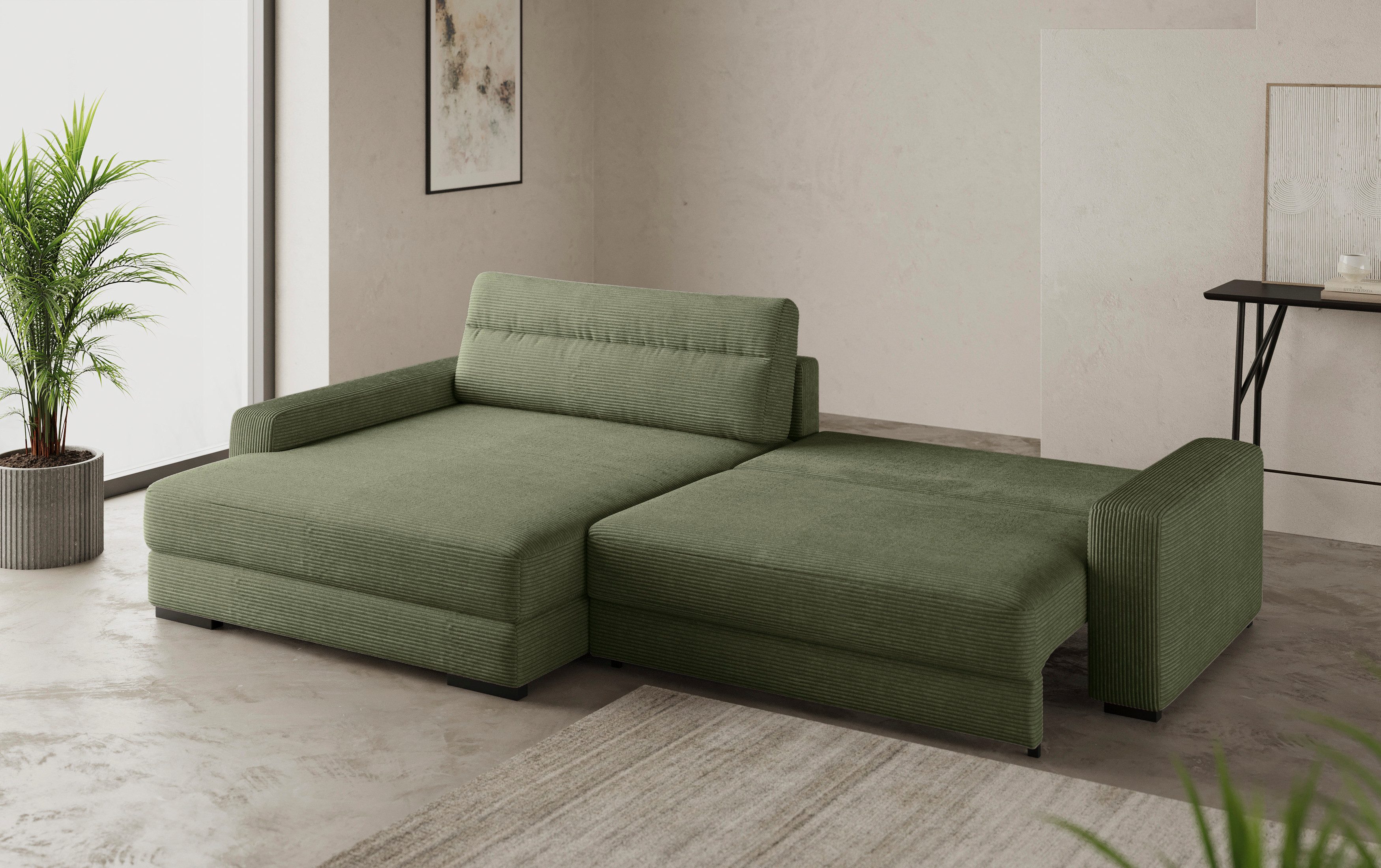 Mr. Couch Hoekbank Marcello L-vorm inclusief easybett en bedlade
