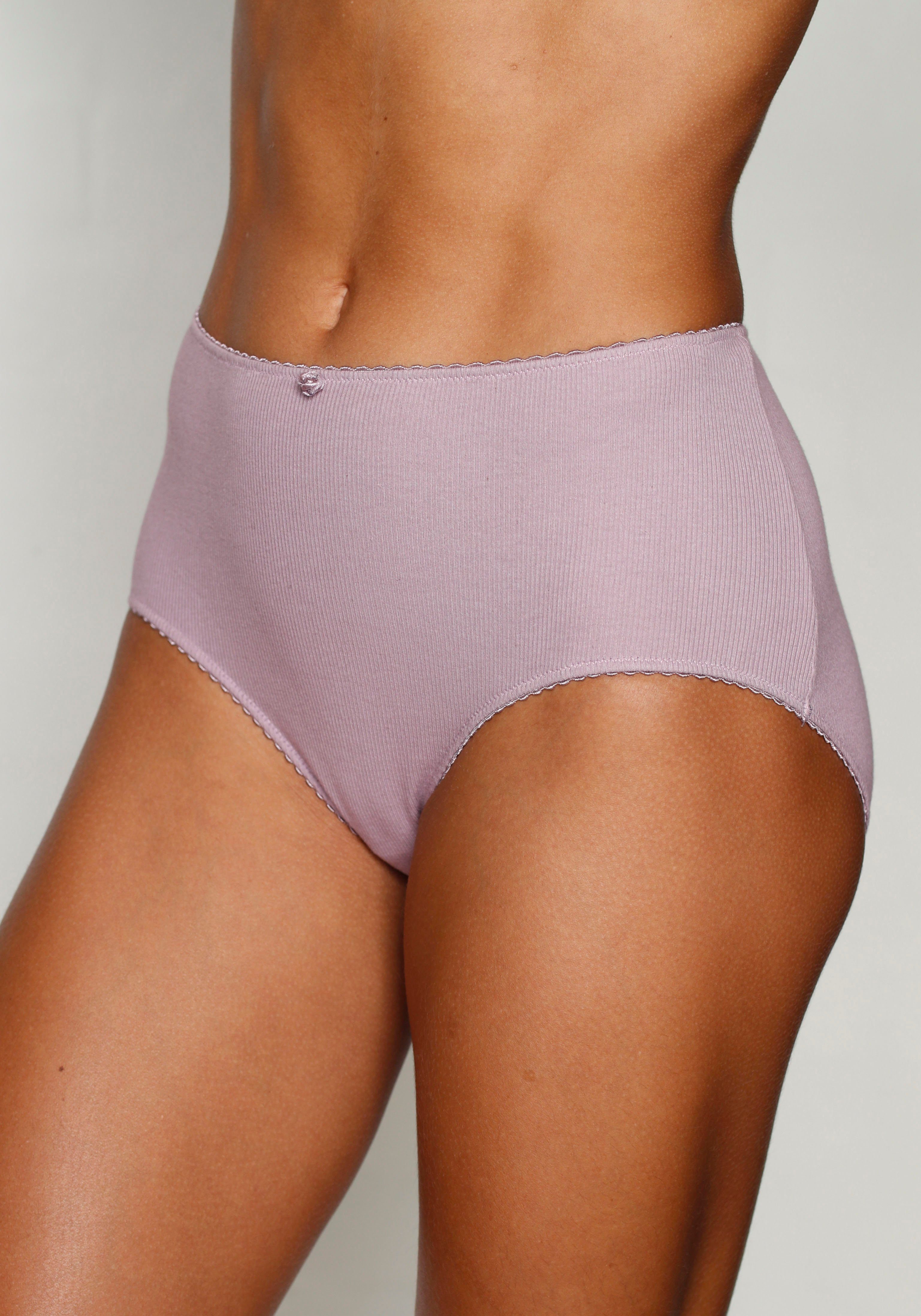 Vivance Tailleslip van zachte en elastische ribstof met delicate roosjes vooraan (3 stuks)