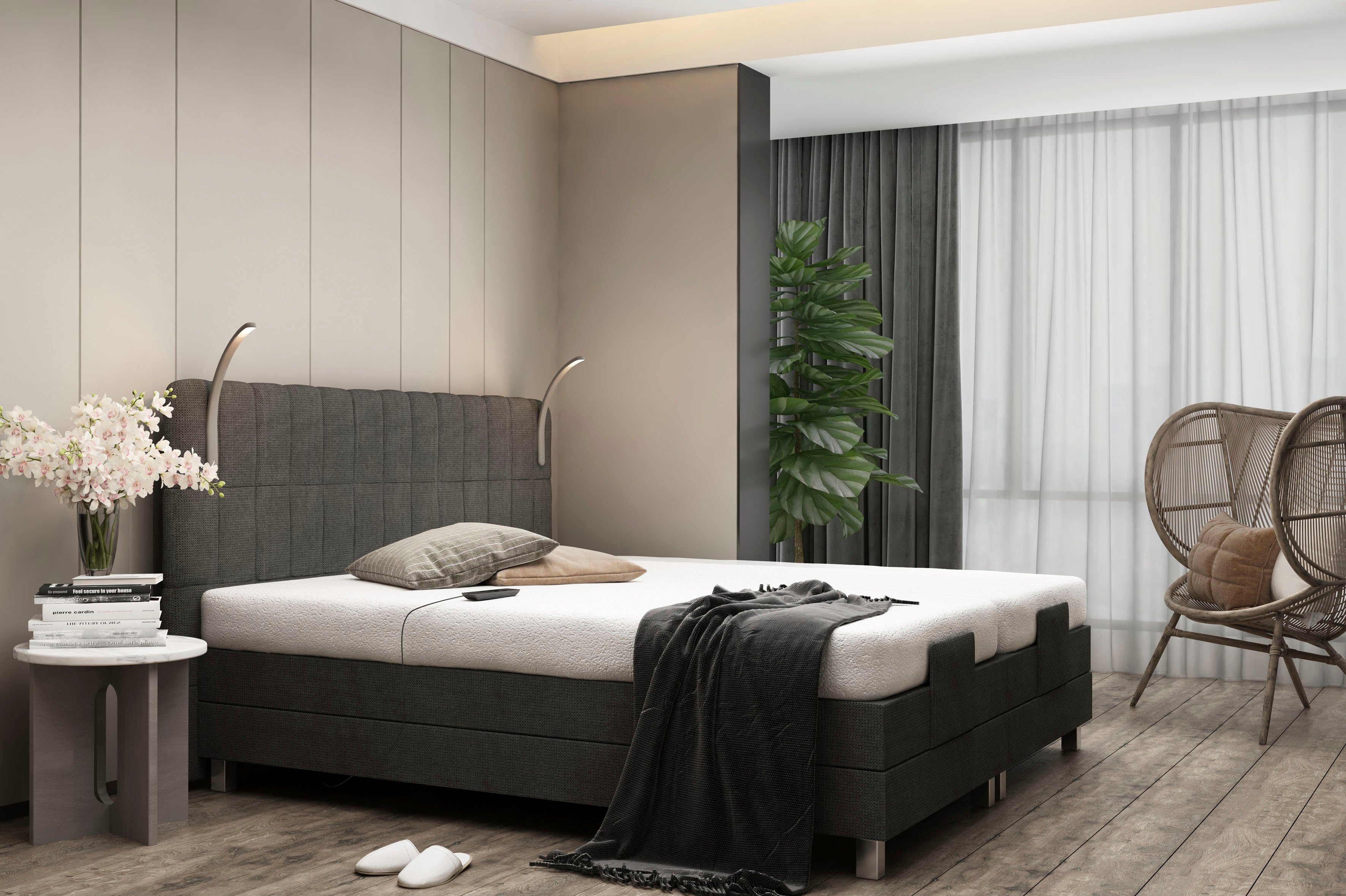 Westfalia Polsterbetten Boxspring met motor en ledverlichting