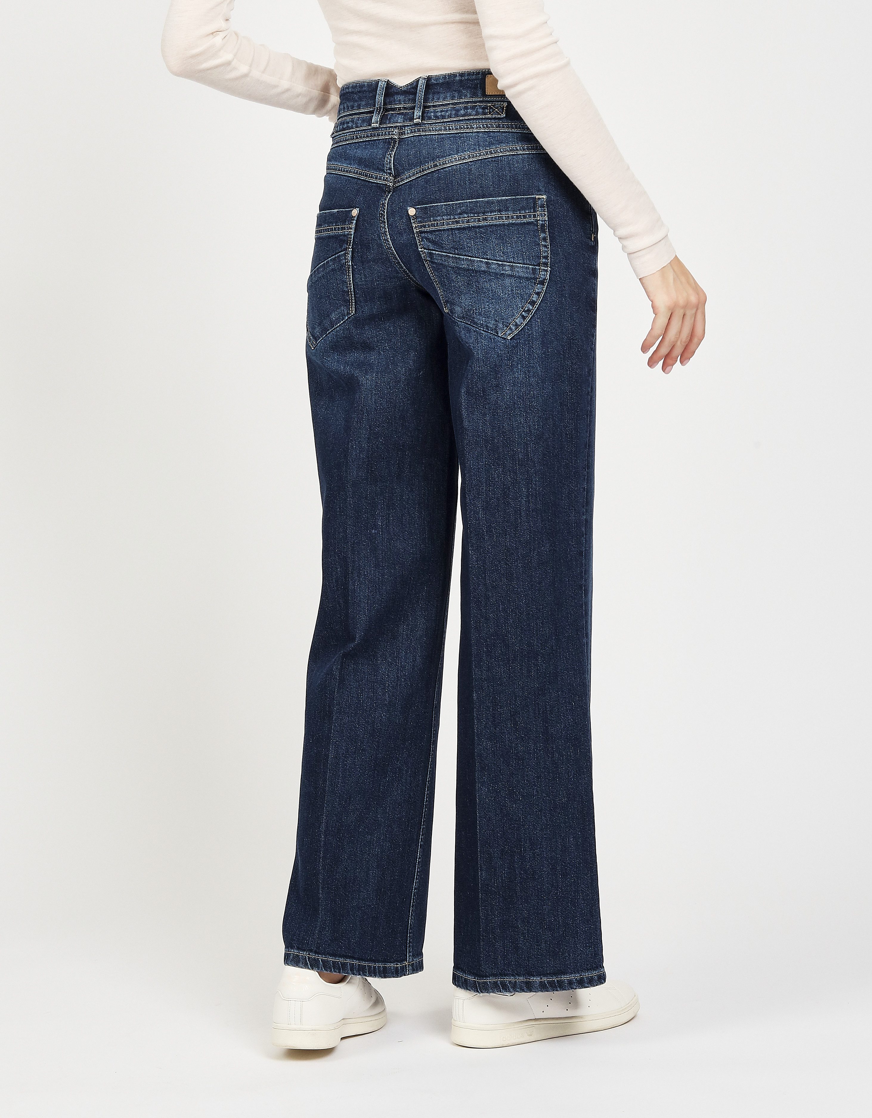 GANG Wijde jeans 94MEDINA WIDE met knoopsluiting