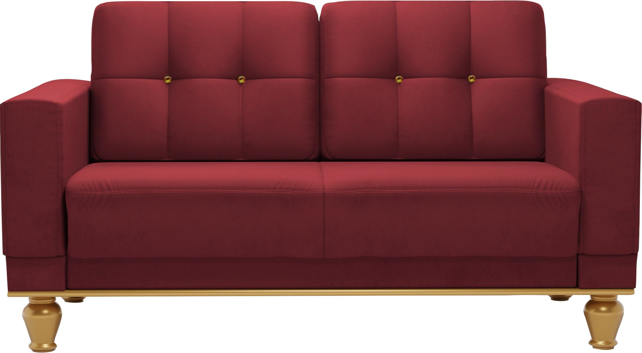 sit&more 2-zitsbank Orient 5 Rugkussen met strassteentjes, goudkleurige applicaties