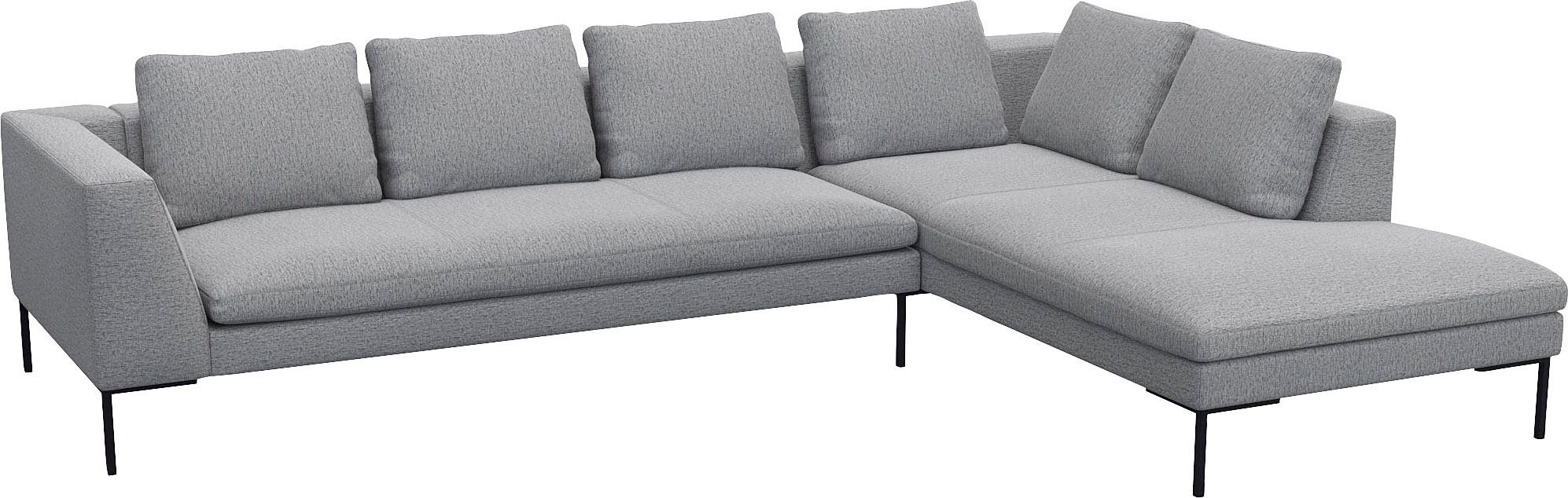 FLEXLUX Hoekbank Loano, super comfortabel zitcomfort door koudschuim in de zitting, L-vorm