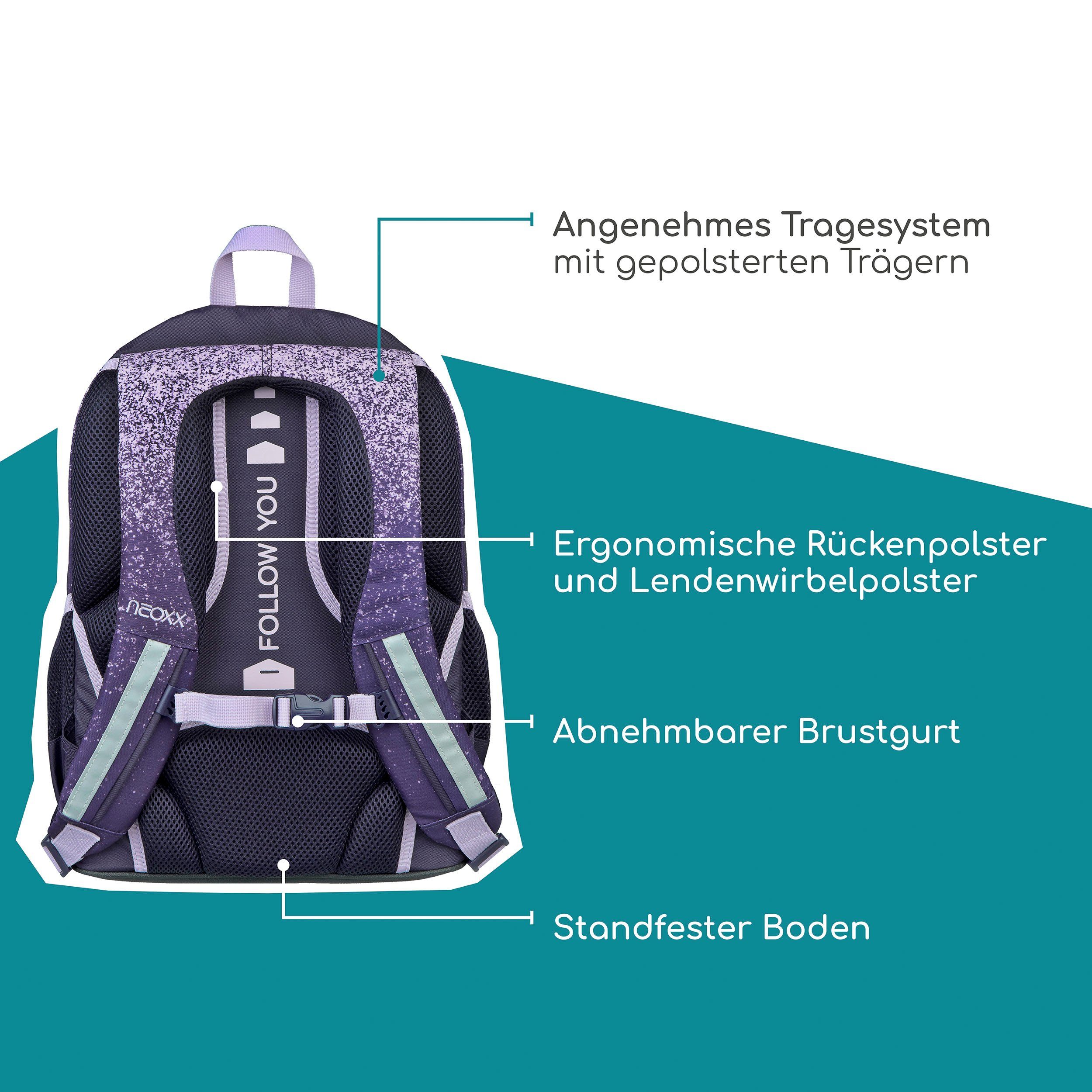 neoxx Schoolrugzak Flow, Glitterally perfect gedeeltelijk van gerecycled materiaal