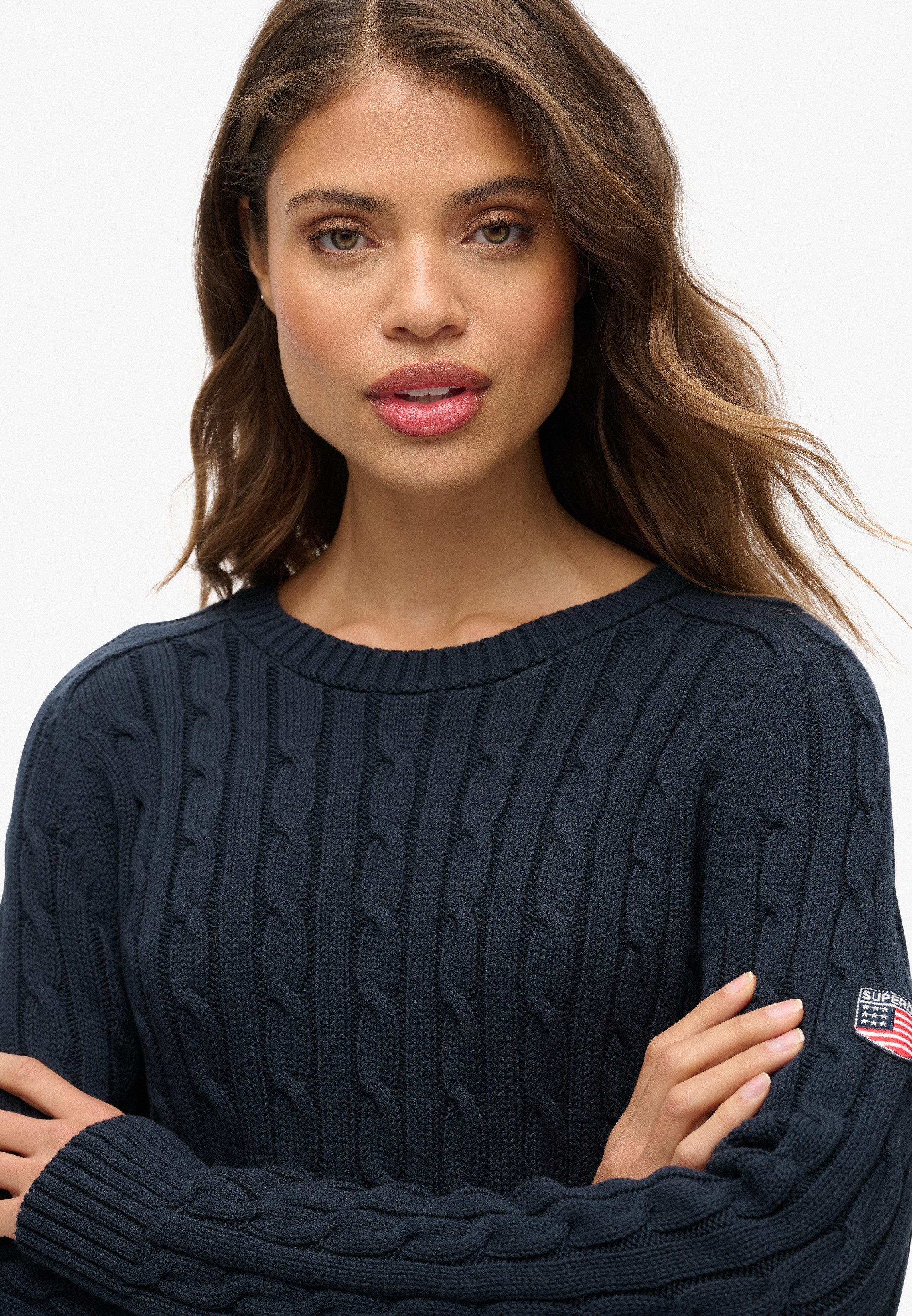 Superdry Gebreide trui SLOUCHY CABLE KNIT