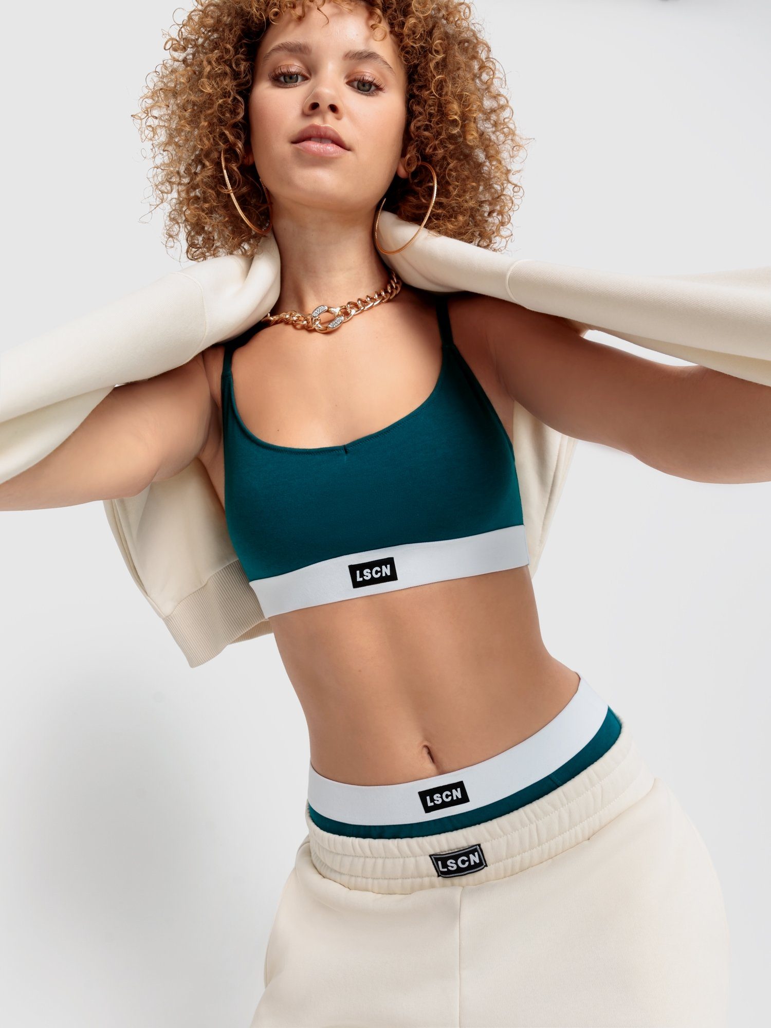 LSCN by LASCANA Bustier met brede boord (set, 2-delig)