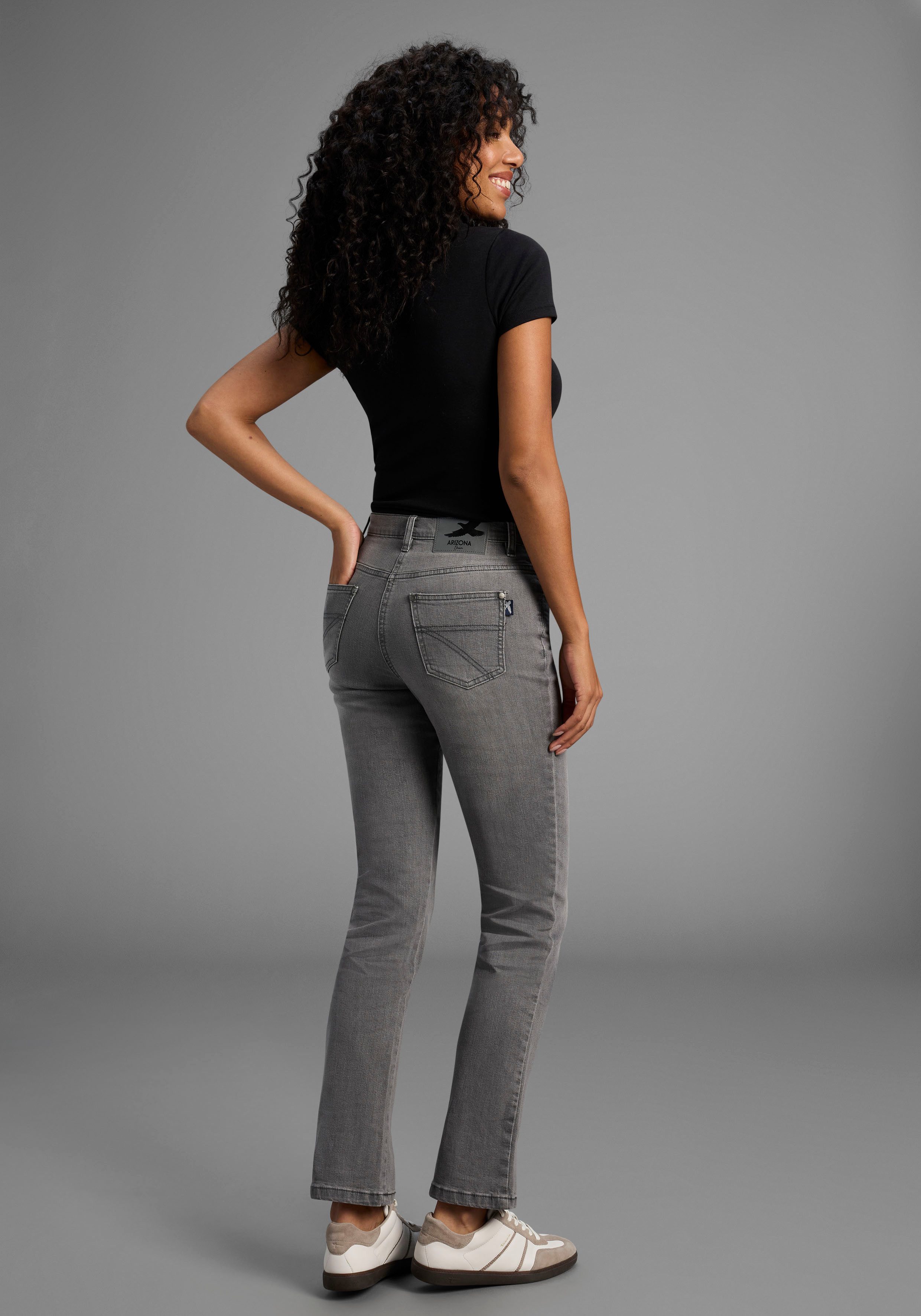 Arizona Rechte jeans Annett comfortabele pasvorm, 5-pocket-stijl, hoge taille
