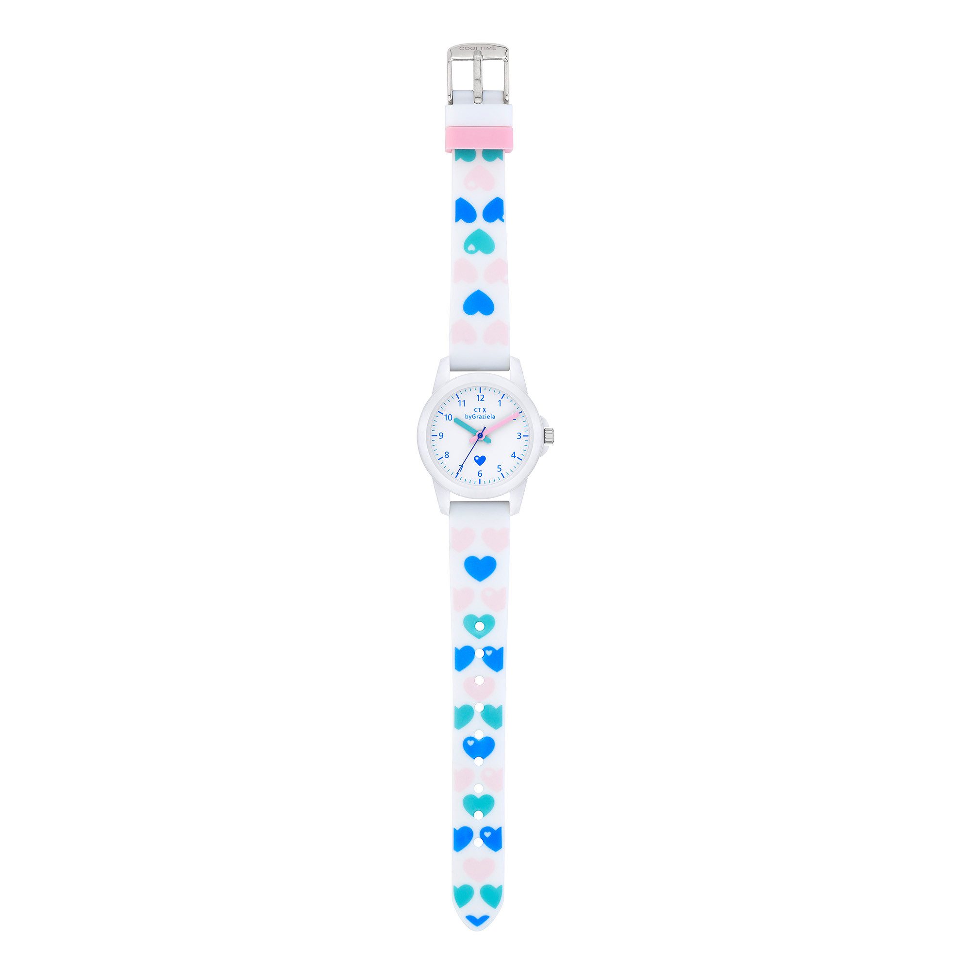 COOL TIME Kwartshorloge CT x by Graziela Horloge, siliconen armband, kinderhorloge, meisje, analoog