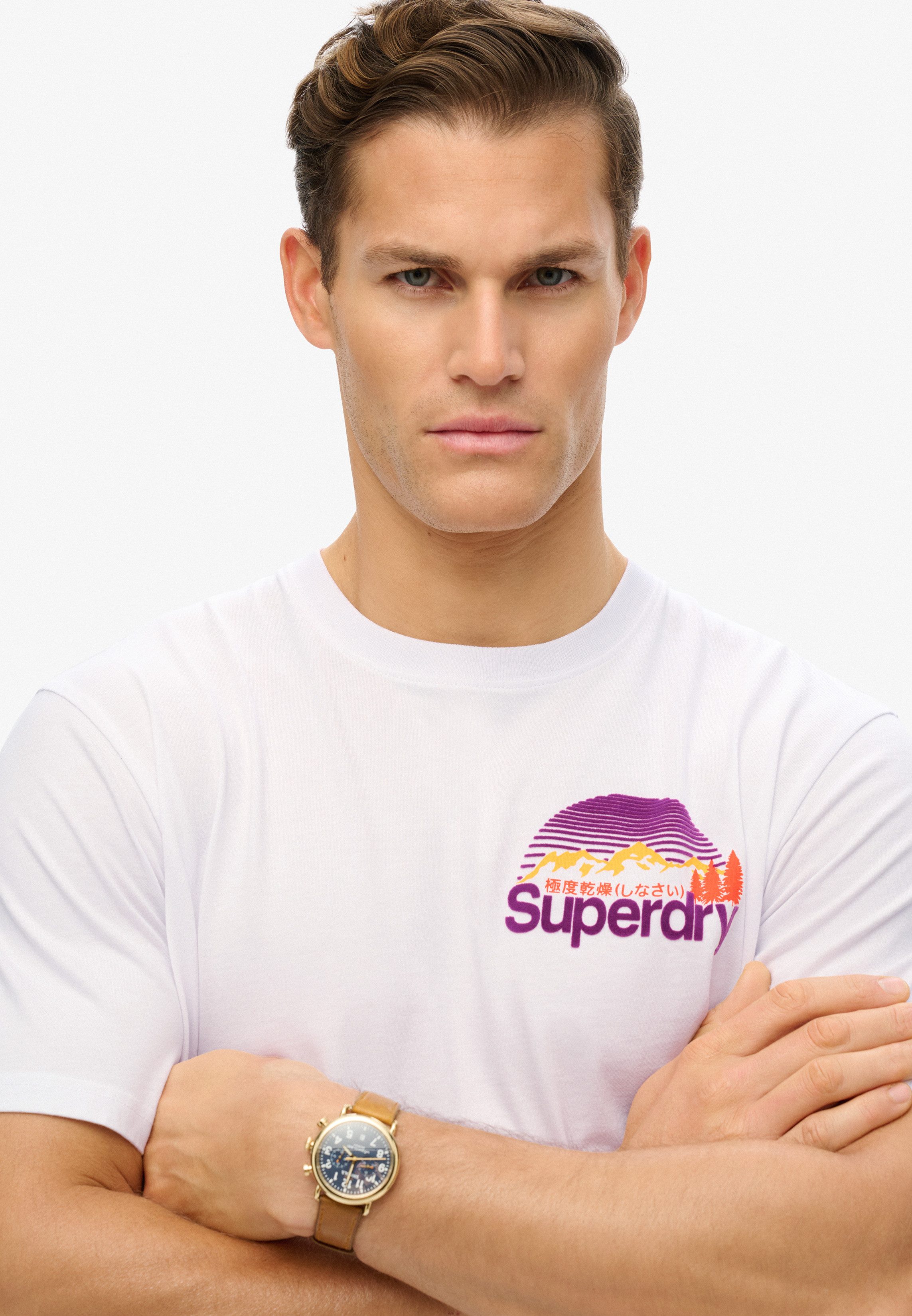 Superdry Shirt met ronde hals CL GREAT OUTDOORS CHEST TEE
