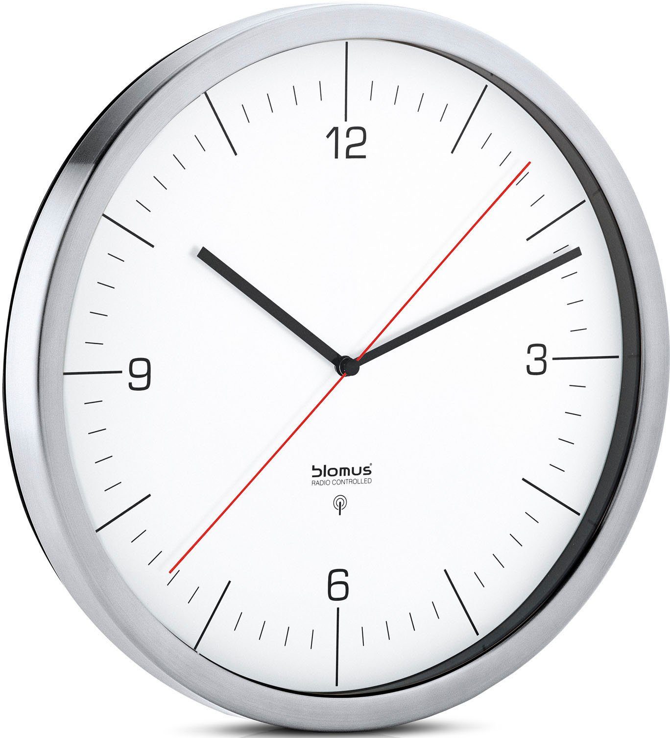 BLOMUS Zendergestuurde wandklok horloge -Crono- wit in winkel | OTTO