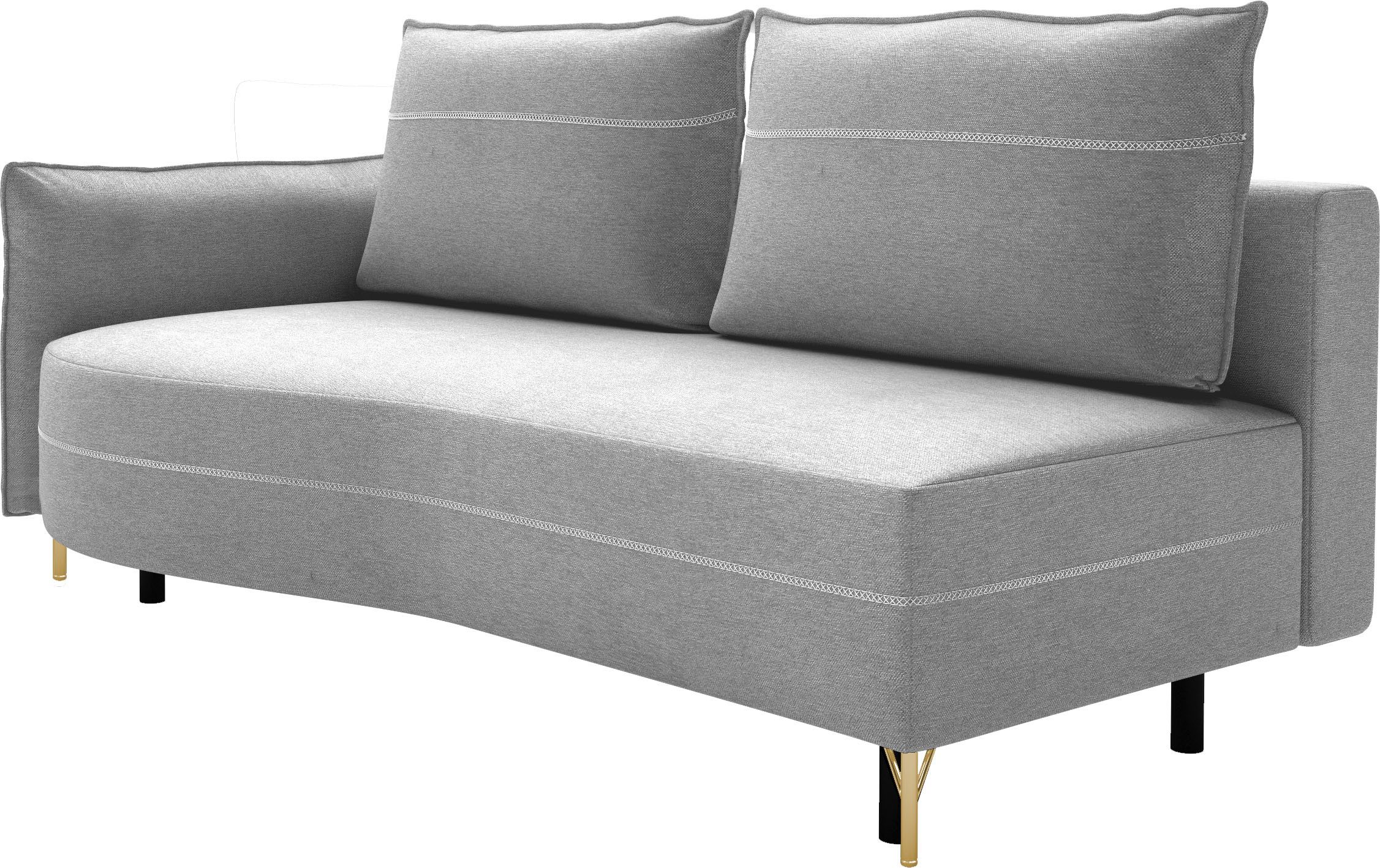exxpo - sofa fashion Loungebank Met mooie contrastnaad, solitairmeubel, comfortabel, smalle armleuning