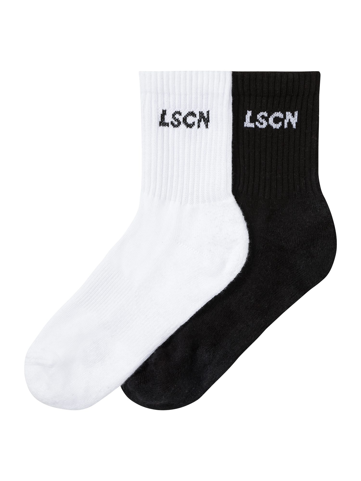 LSCN by LASCANA Tennissokken met badstof, halve voet (set, 2 paar)