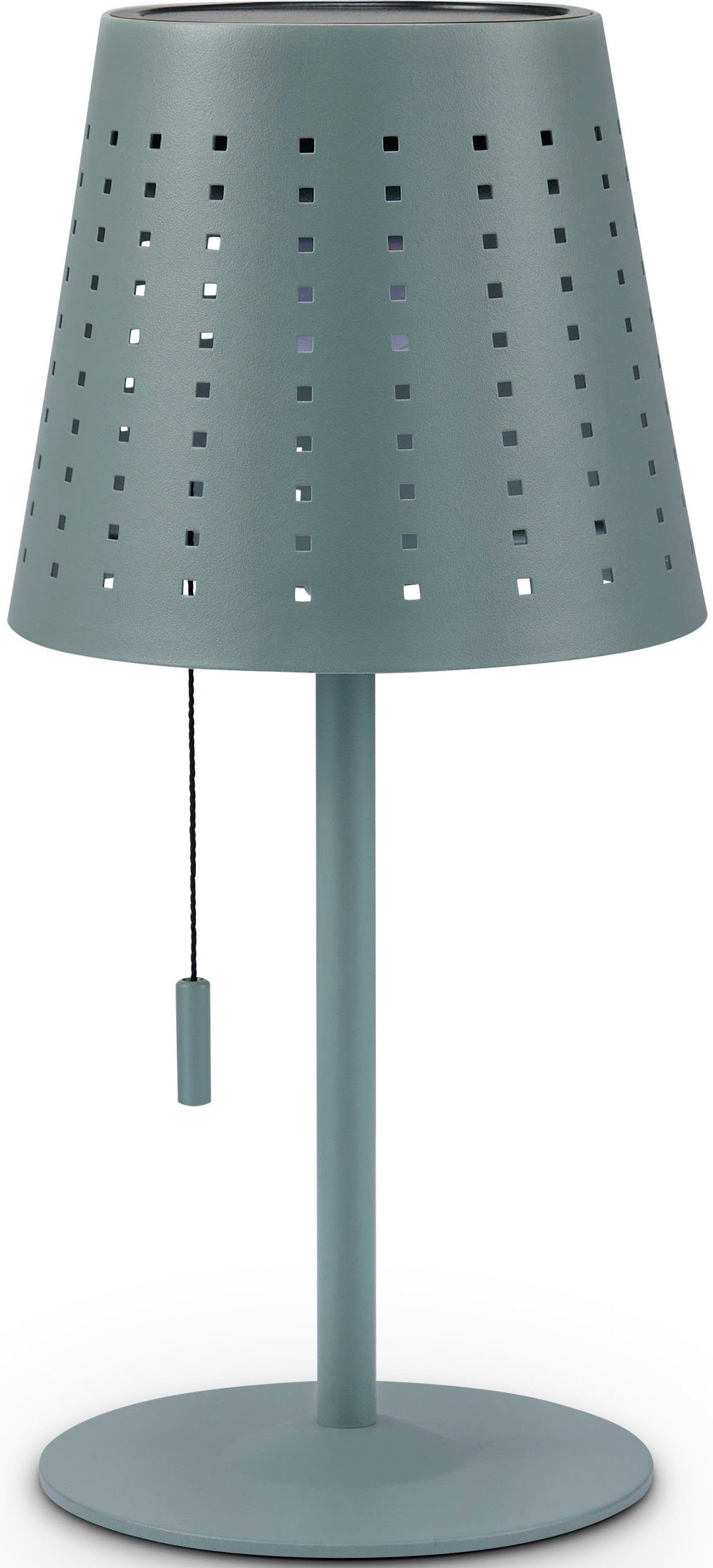 Paco Home Tafellamp Lara Outdoor LED accu metaal oplaadbaar trekker schakelaar draadloos