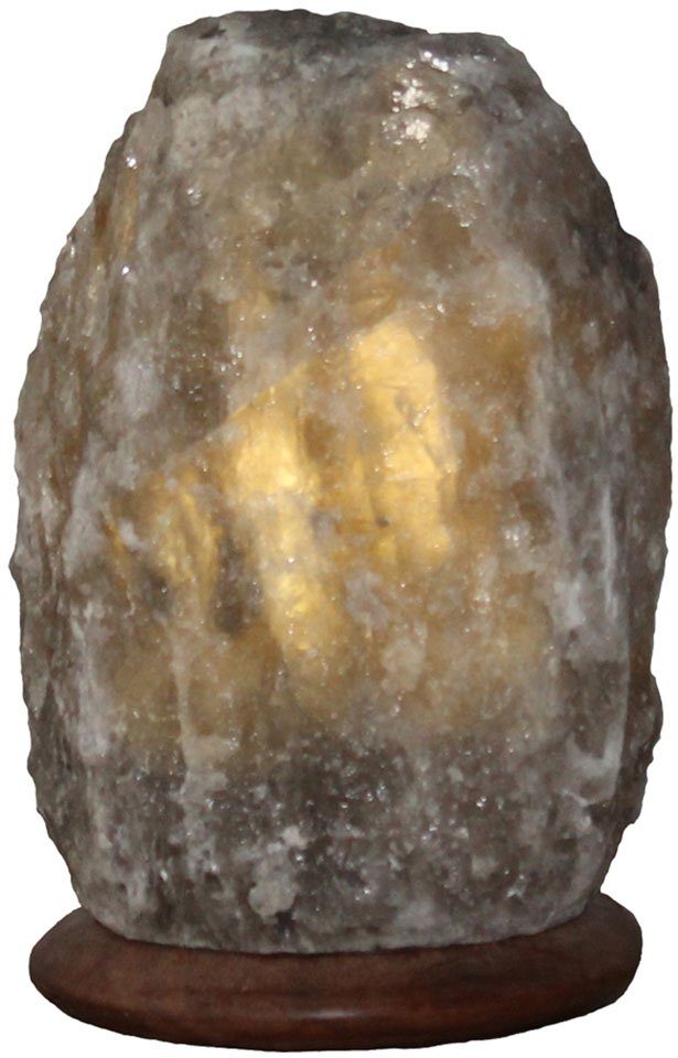 Home affaire Zoutkristal-tafellamp Sclassin Met de hand gemaakt - iedere steen is uniek, H: ca.18 cm, ca.2-3 kg (1 stuk)