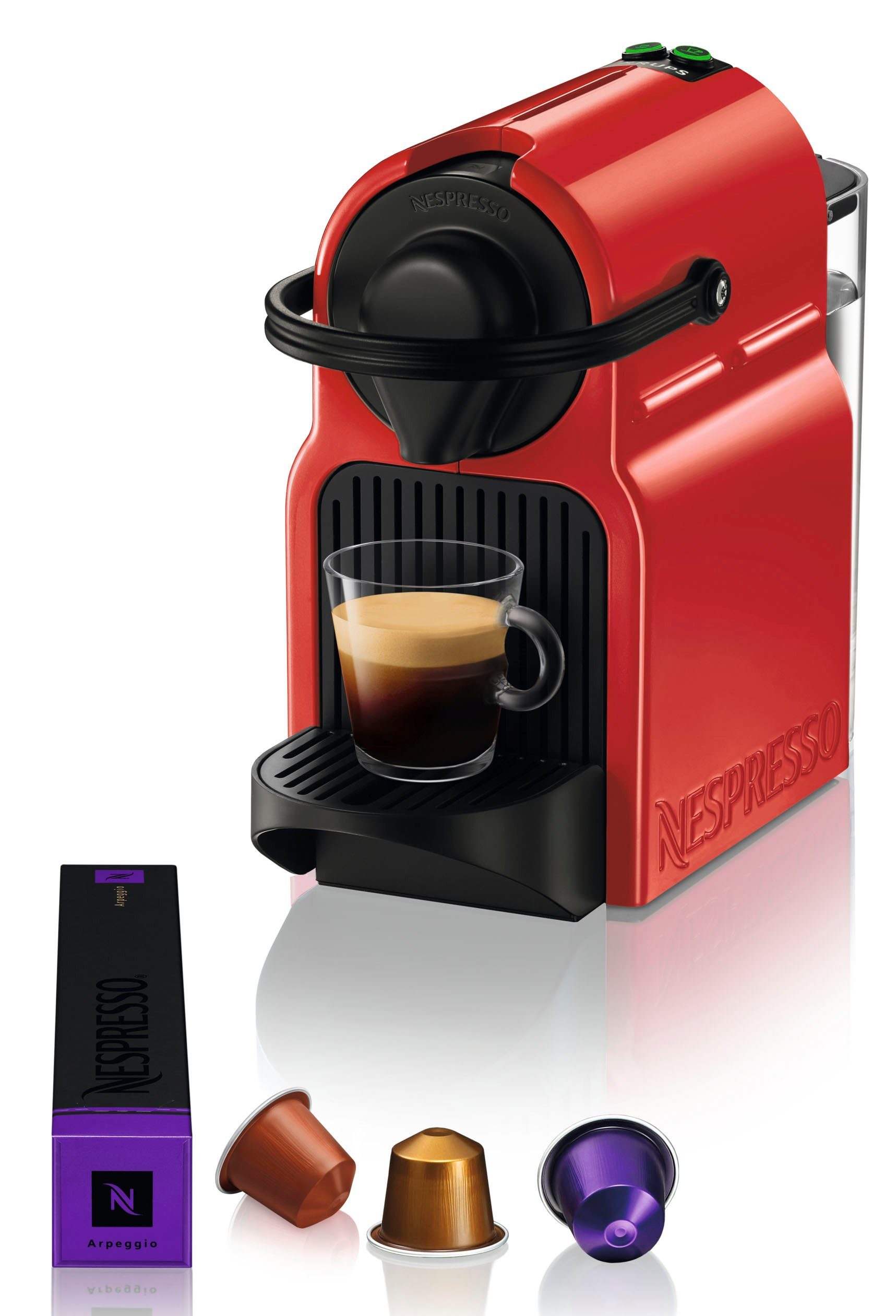 Nespresso Koffiecapsulemachine XN1005 Inissia von Krups, Watertankcapaciteit: 0,7 liter, pompdruk: 19 bar, korte opwarmtijd, compact formaat, koffiehoeveelheid instelbaar, snelkeuz