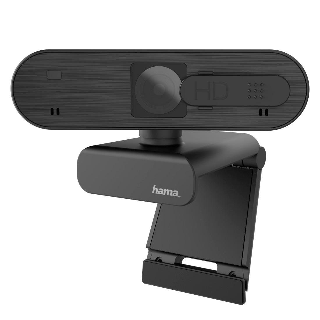 Hama Full HD-webcam PC webcam voor laptop, PC, streamen, chatten met microfoon, Windows, Mac