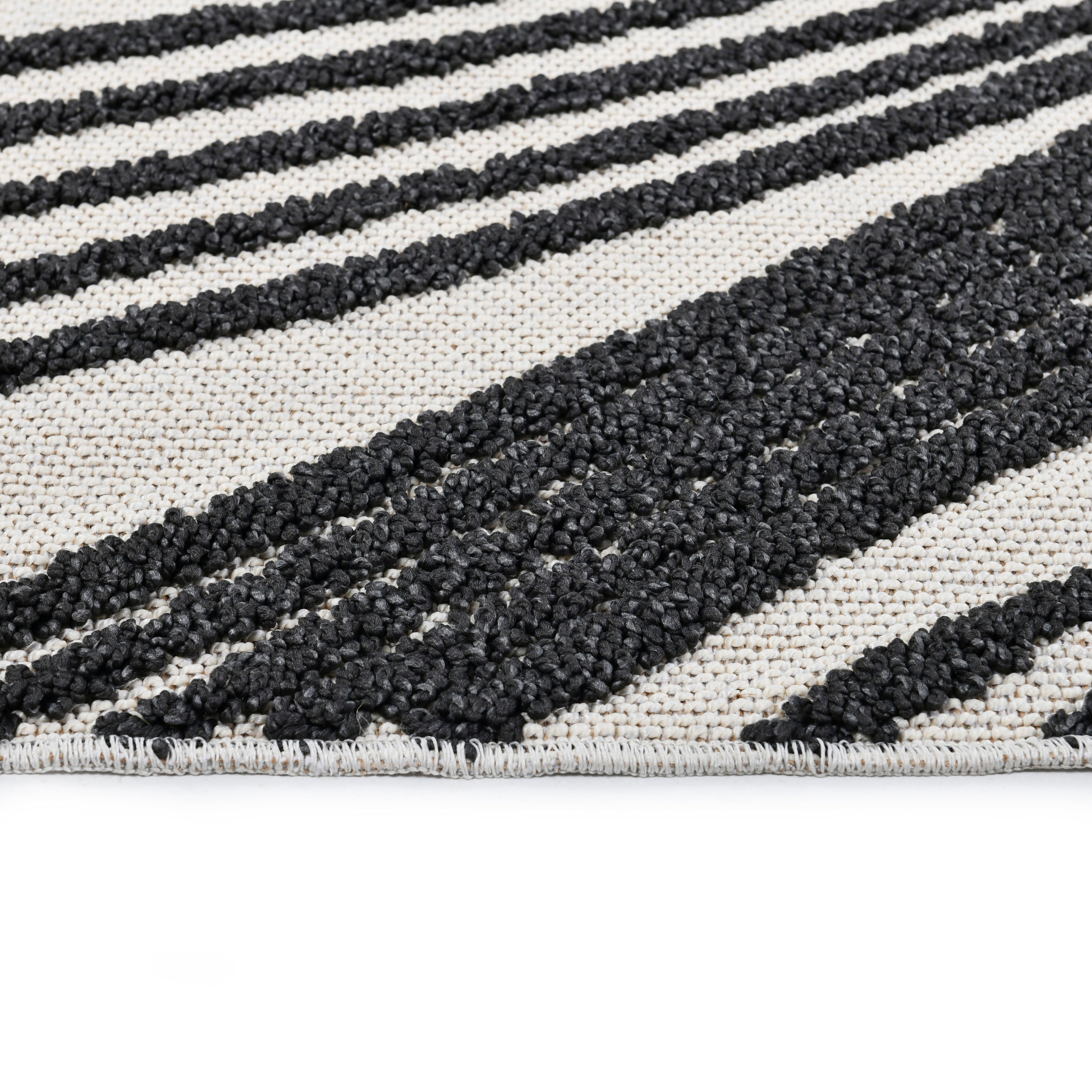 Home affaire Vloerkleed Friesach Hoog-laag structuur, wol-look, Boho, met franjes, golven-ontwerp