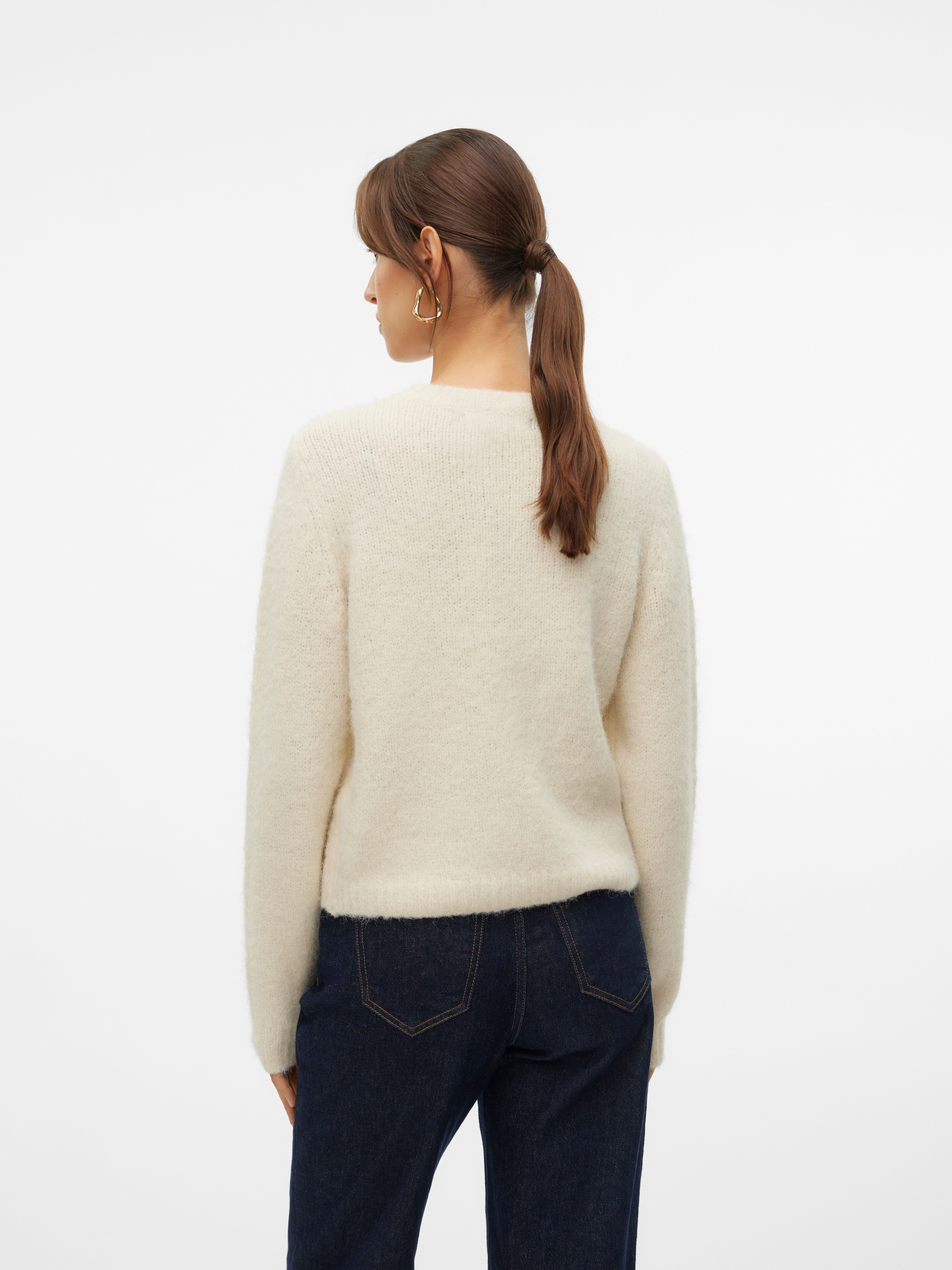 Vero Moda Gebreide trui VMNOVAH LS O-NECK PULLOVER GA NOOS