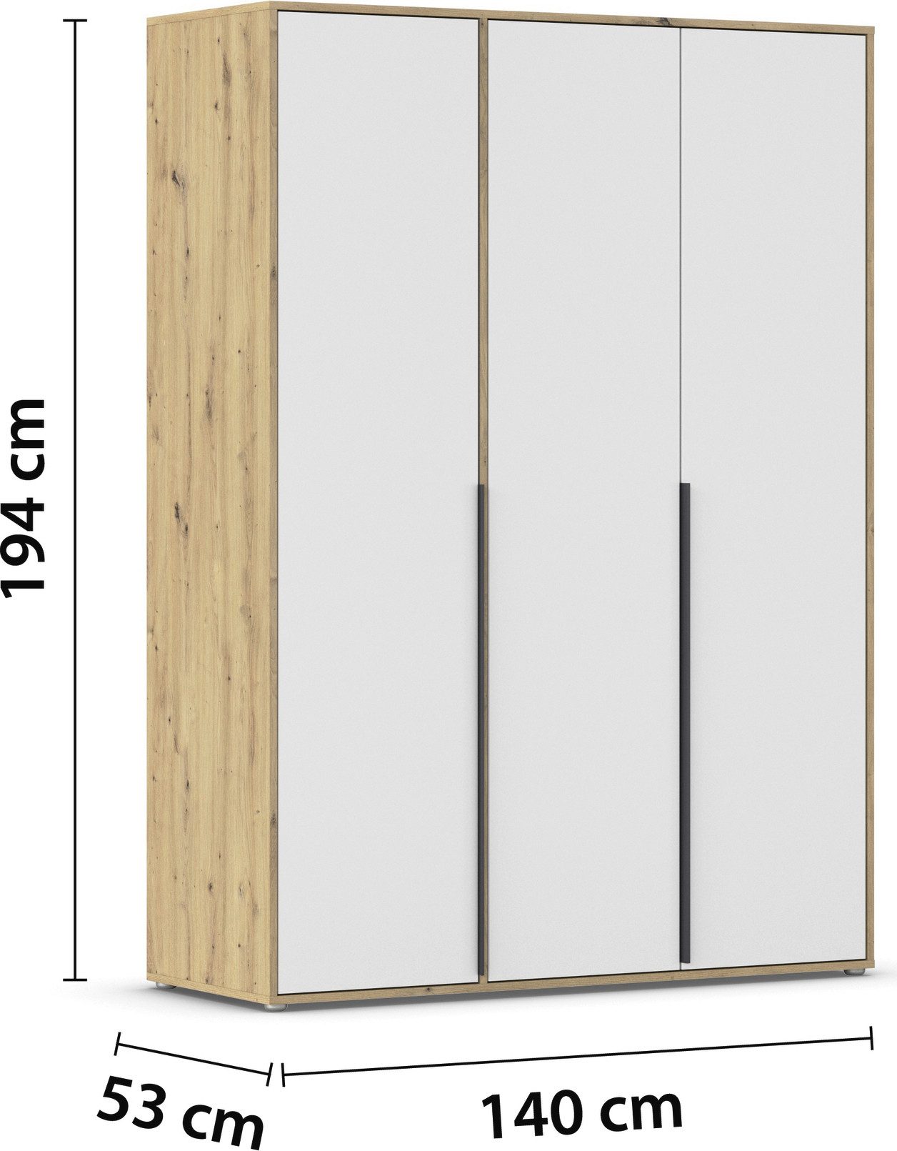 rauch Draaideurkast Kledingkast Kast Garderobe Wasmand NAGATA veel Opbergruimte met moderne stanggrepen in grijs metallic topseller made in germany