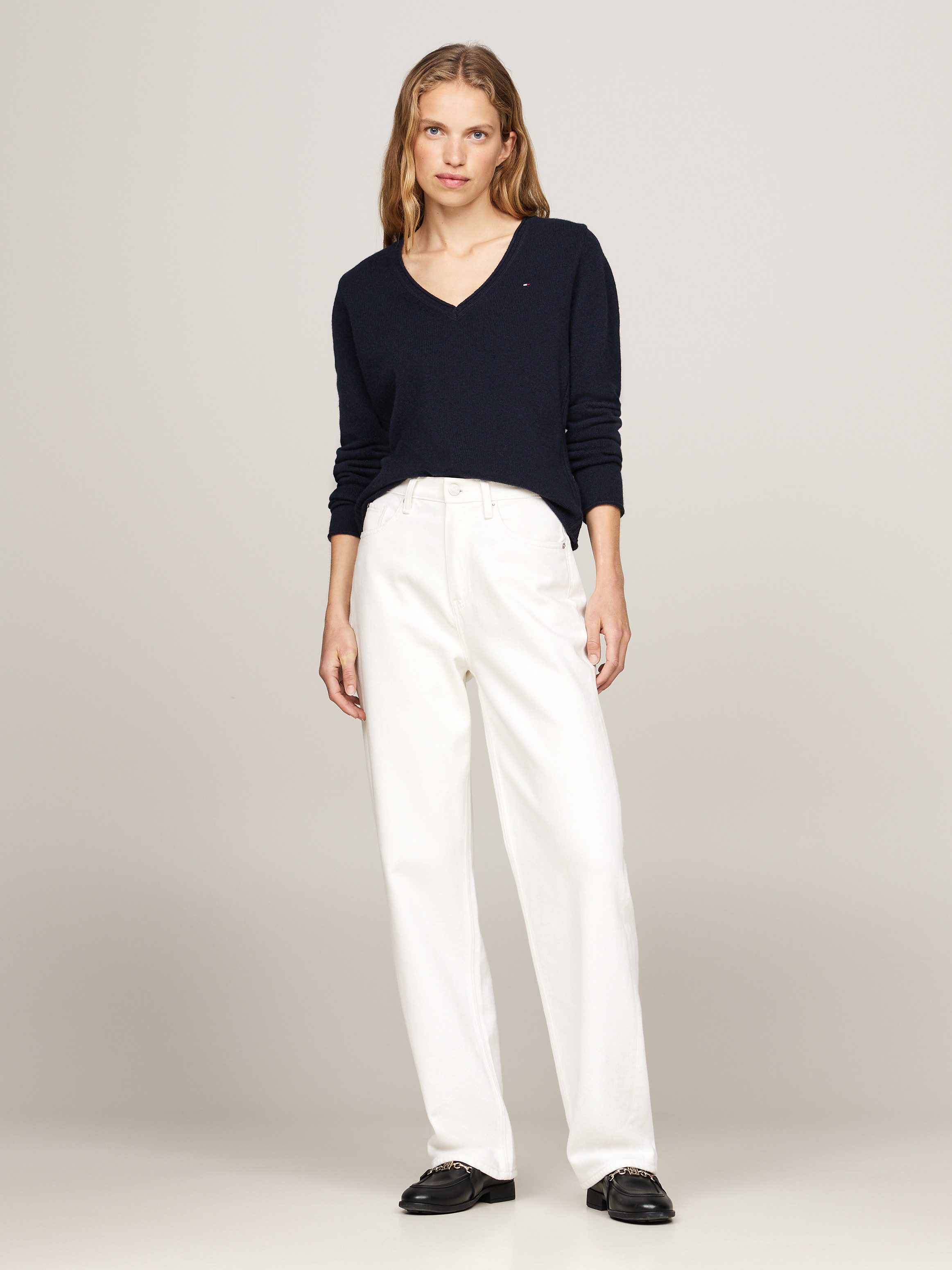 Tommy Hilfiger Gebreide trui SOFT WOOL V-NK SWEATER