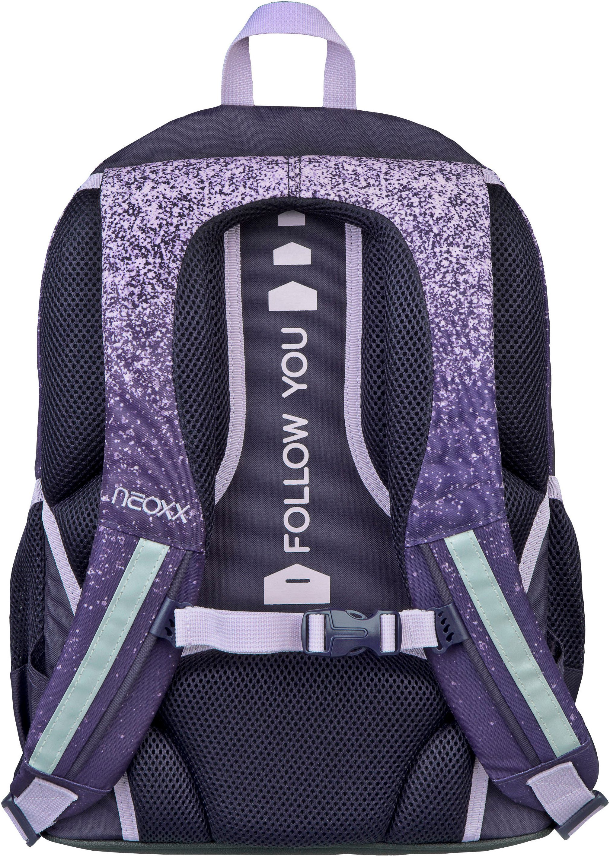 neoxx Schoolrugzak Flow, Glitterally perfect gedeeltelijk van gerecycled materiaal