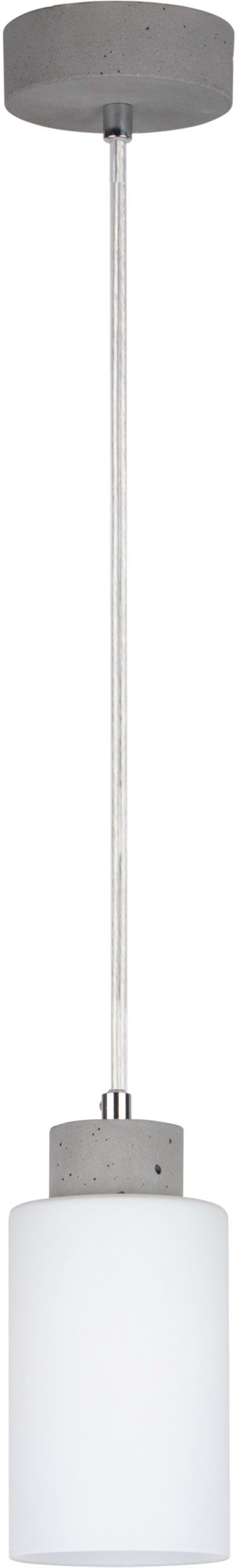 spot light hanglamp karla hanglamp, lampenkap van hoogwaardig glas, betonelementen (1 stuk) grijs