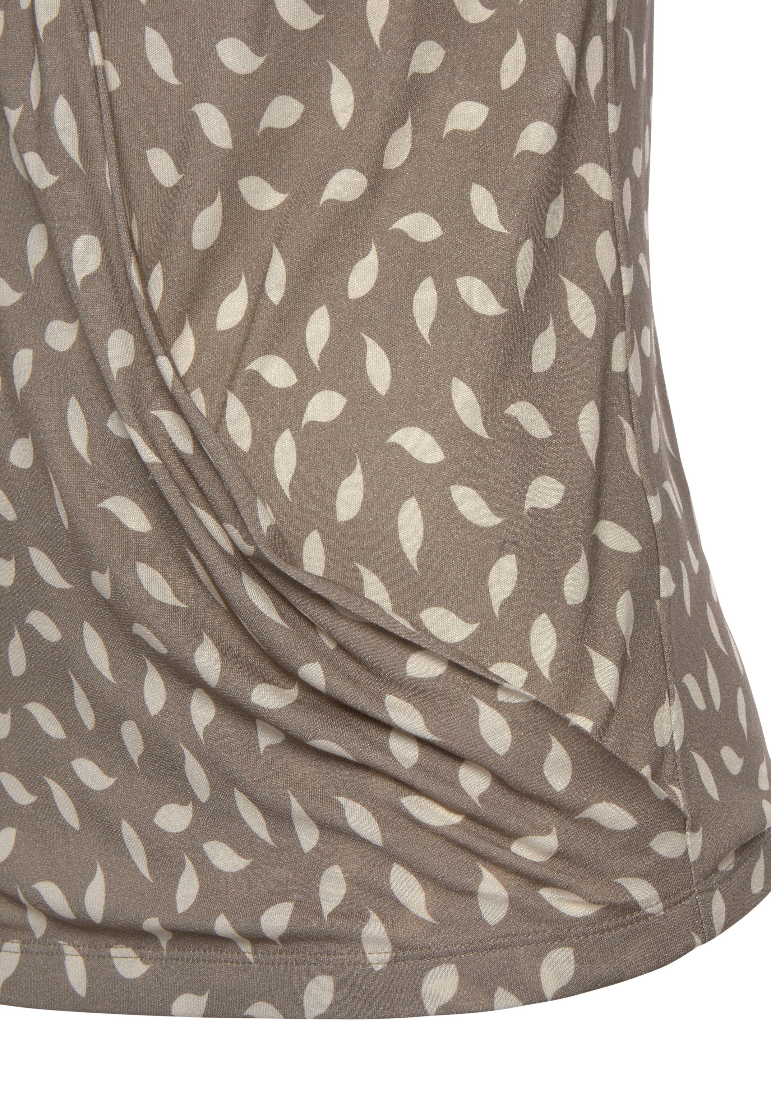 Vivance Tanktop met alloverprint, blousetop met v-hals