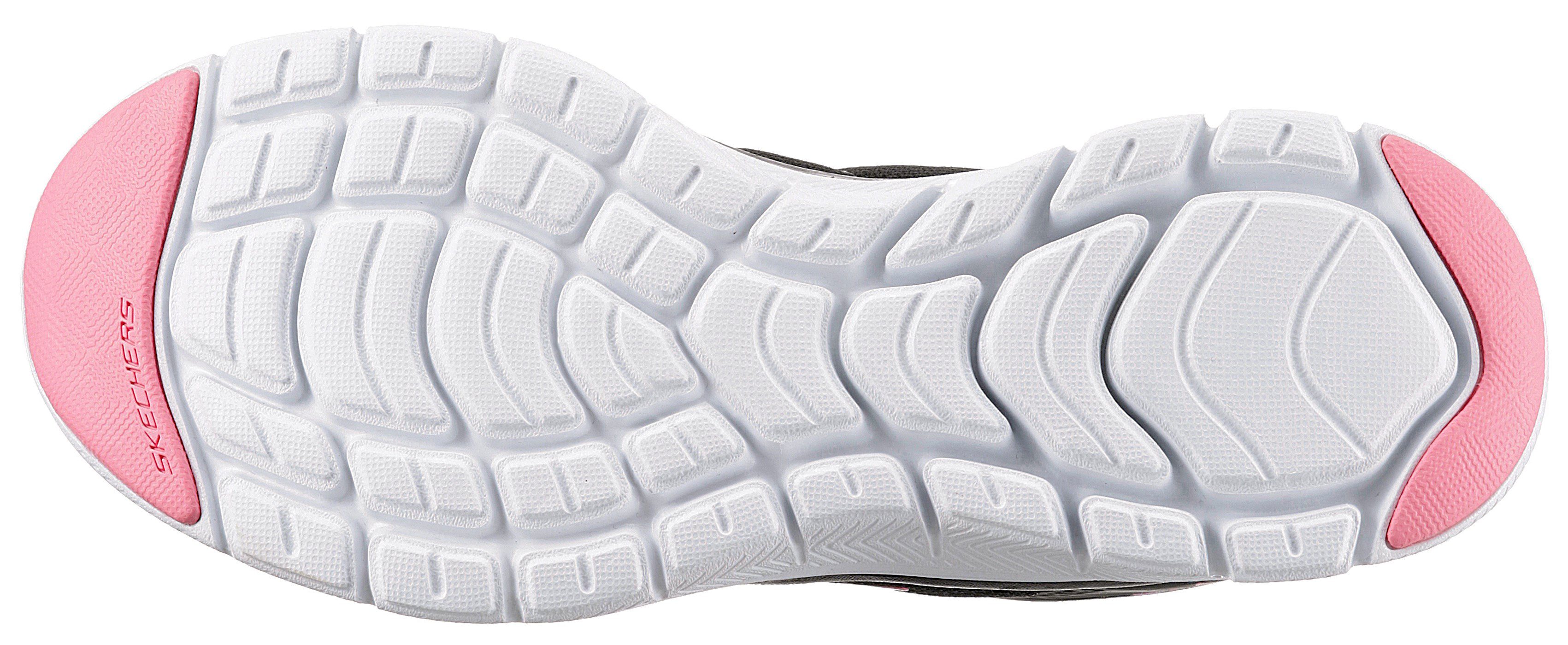 Skechers Sneakers FLEX APPEAL 4.0 LET IT BLOSSOM met bloeiprint op de hiel, vrijetijdsschoen, lage schoen, veterschoen