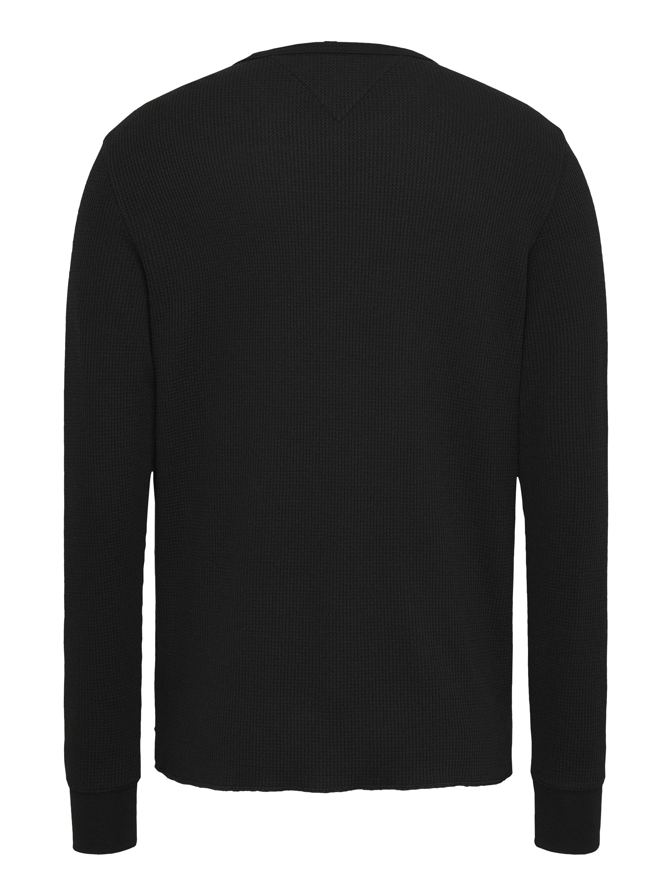 TOMMY JEANS Shirt met lange mouwen TJM SLIM WAFFLE L S TEE EXT