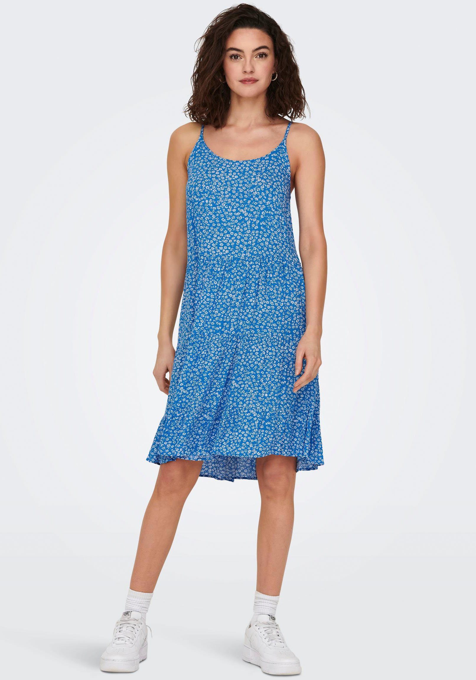 Only Jurk met spaghettibandjes ONLMAJ LIFE S/L AOP SHORT DRESS WVN NOOS