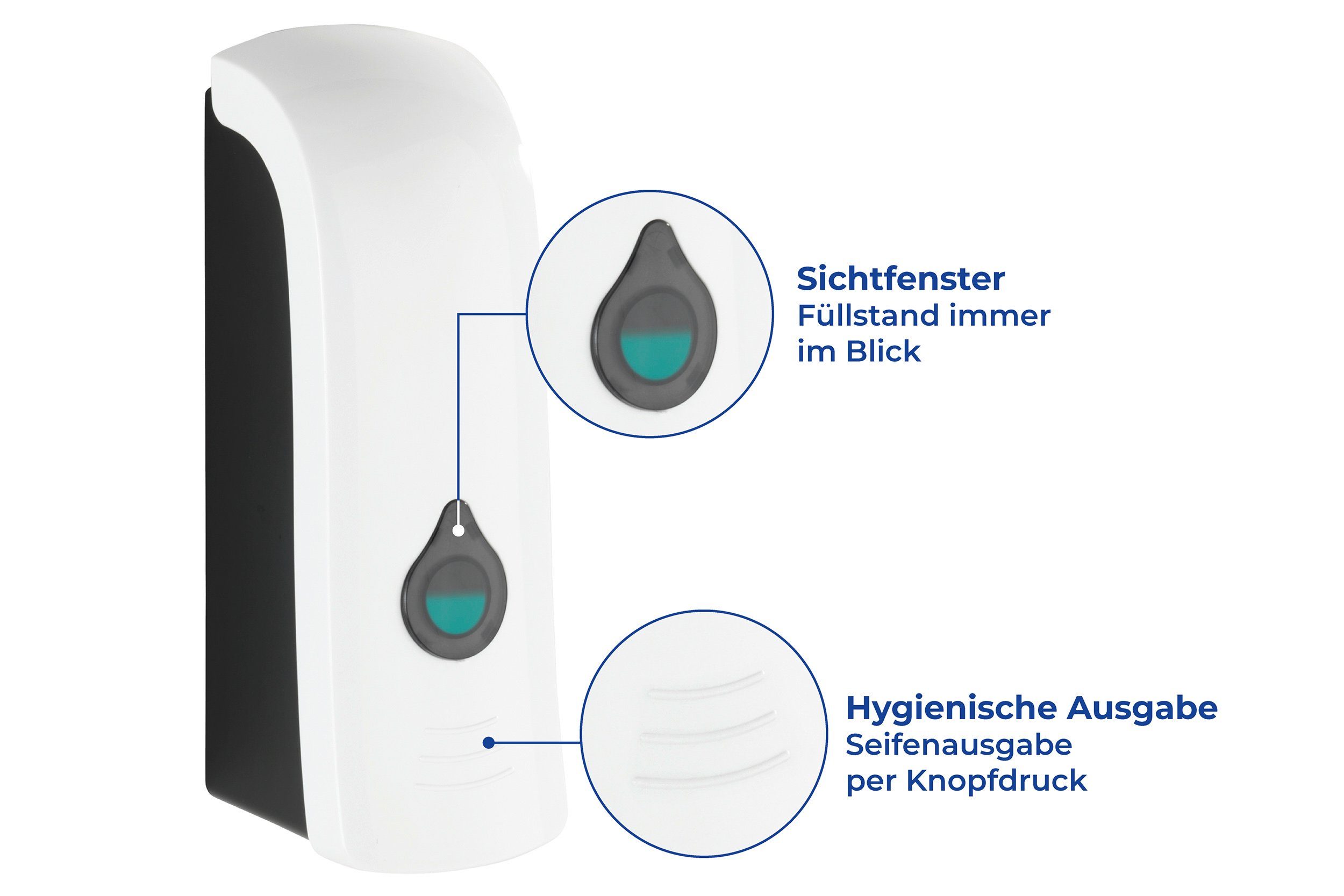 WENKO Desinfectiemiddel-dispenser Ranera S Wit, capaciteit: 280 ml (1-delig)