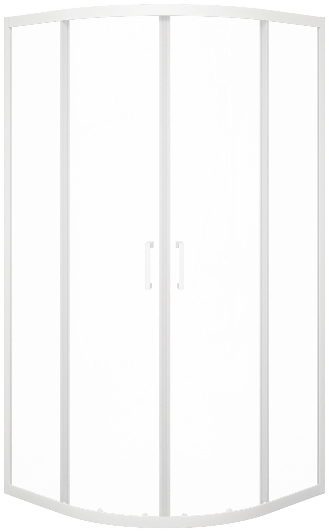 Marwell Hoekdouchecabine City Schuifdeur met dubbele lichtlopende wieltjes, 90 cm x 90 cm