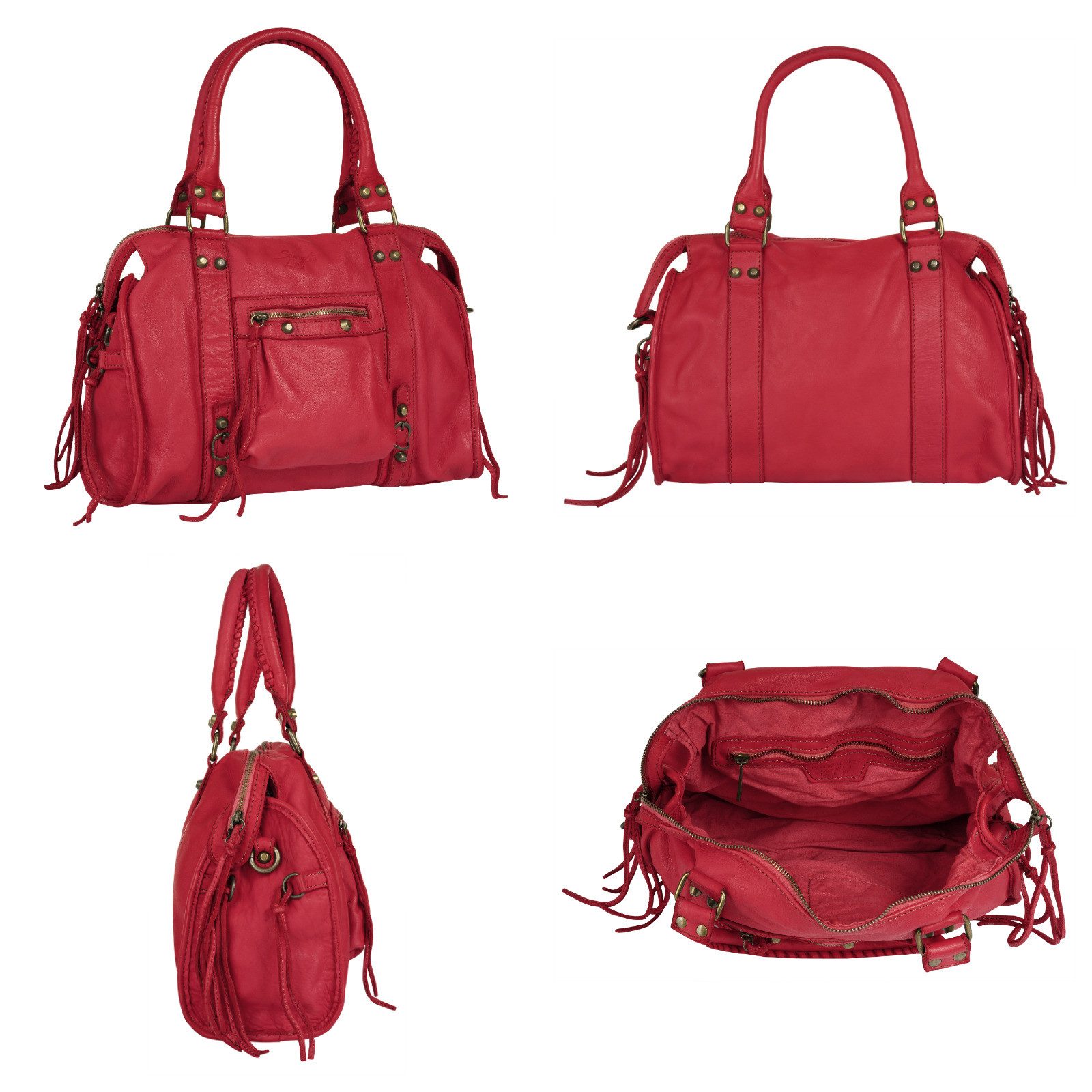 Samantha Look Shopper echt leer, made in italy (1-delig)