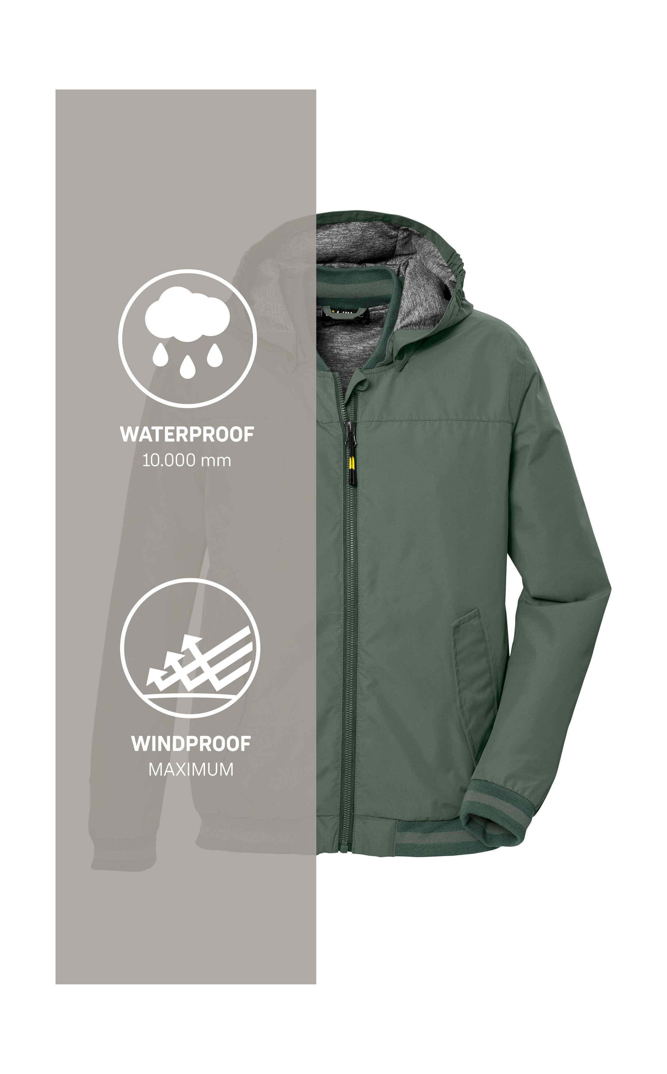 Killtec Functioneel jack KOS 153 BYS JCKT Modieuze, waterdichte blouson met reflecterende elementen