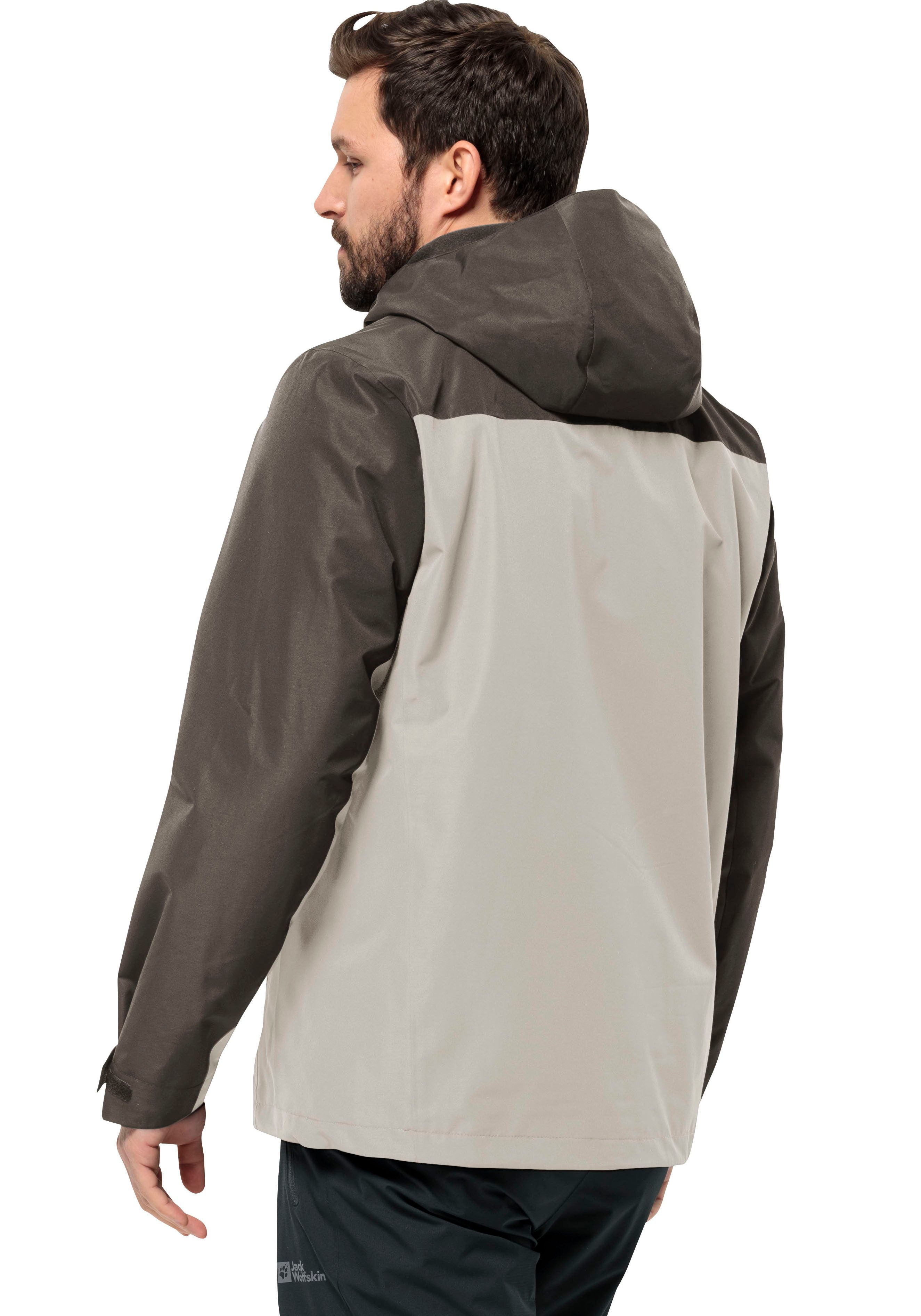 Jack Wolfskin Functioneel 3-in-1-jack TAUBENBERG 3IN1 JKT M met waterafstotende ritsen waterdicht ademend