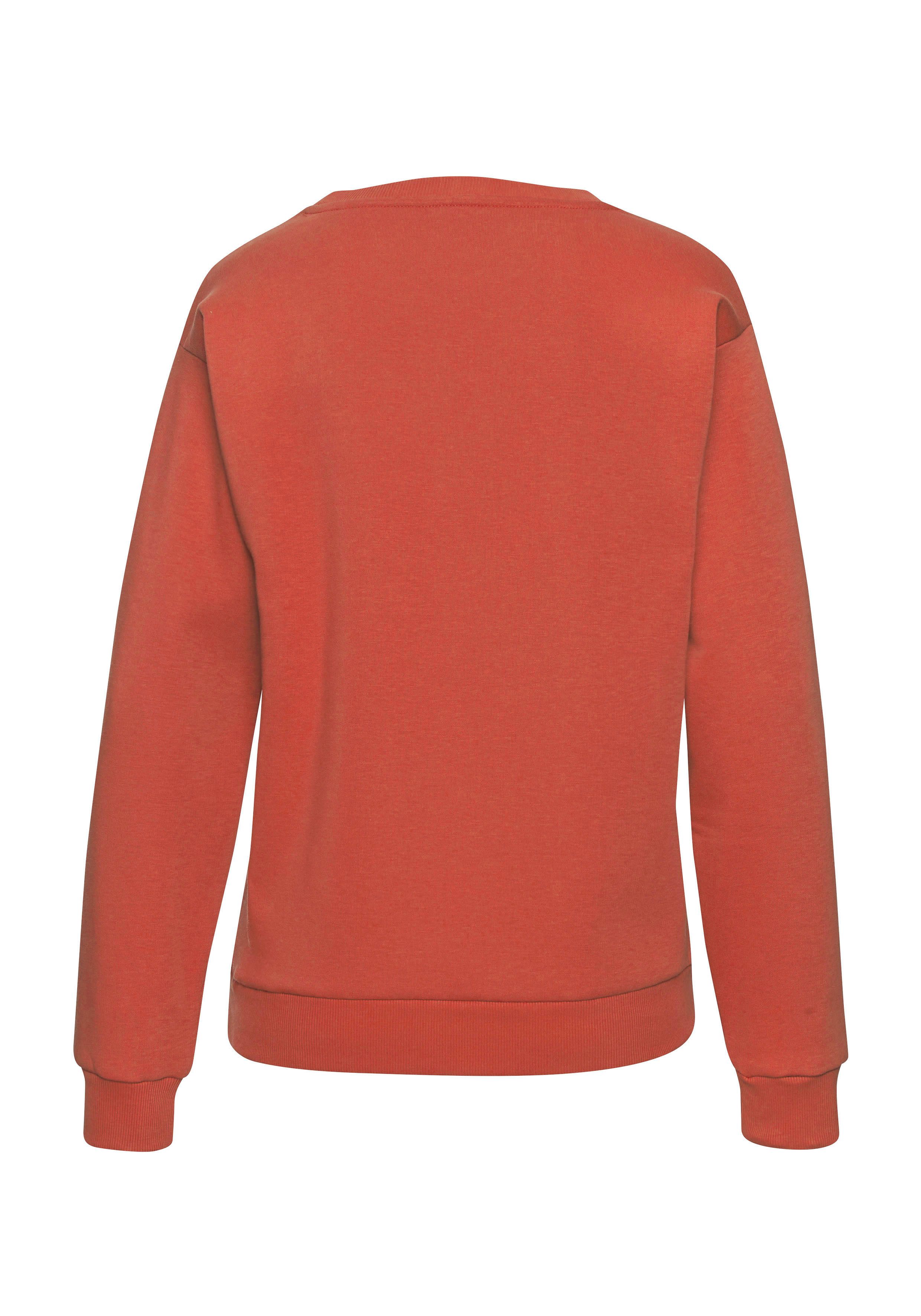 Lascana Sweatshirt Lounge shirt met hart-leo-print loungewear