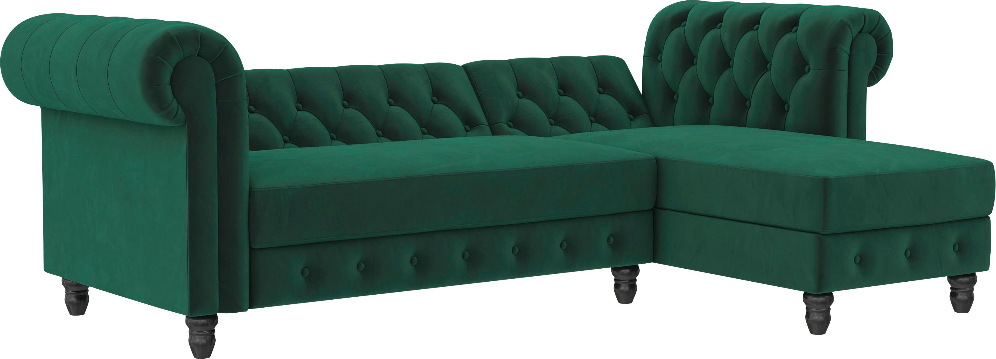 Dorel Home Hoekbank Felix, L-model, 241 cm (ligoppervlak108x195 cm), récamier verwisselbaar,