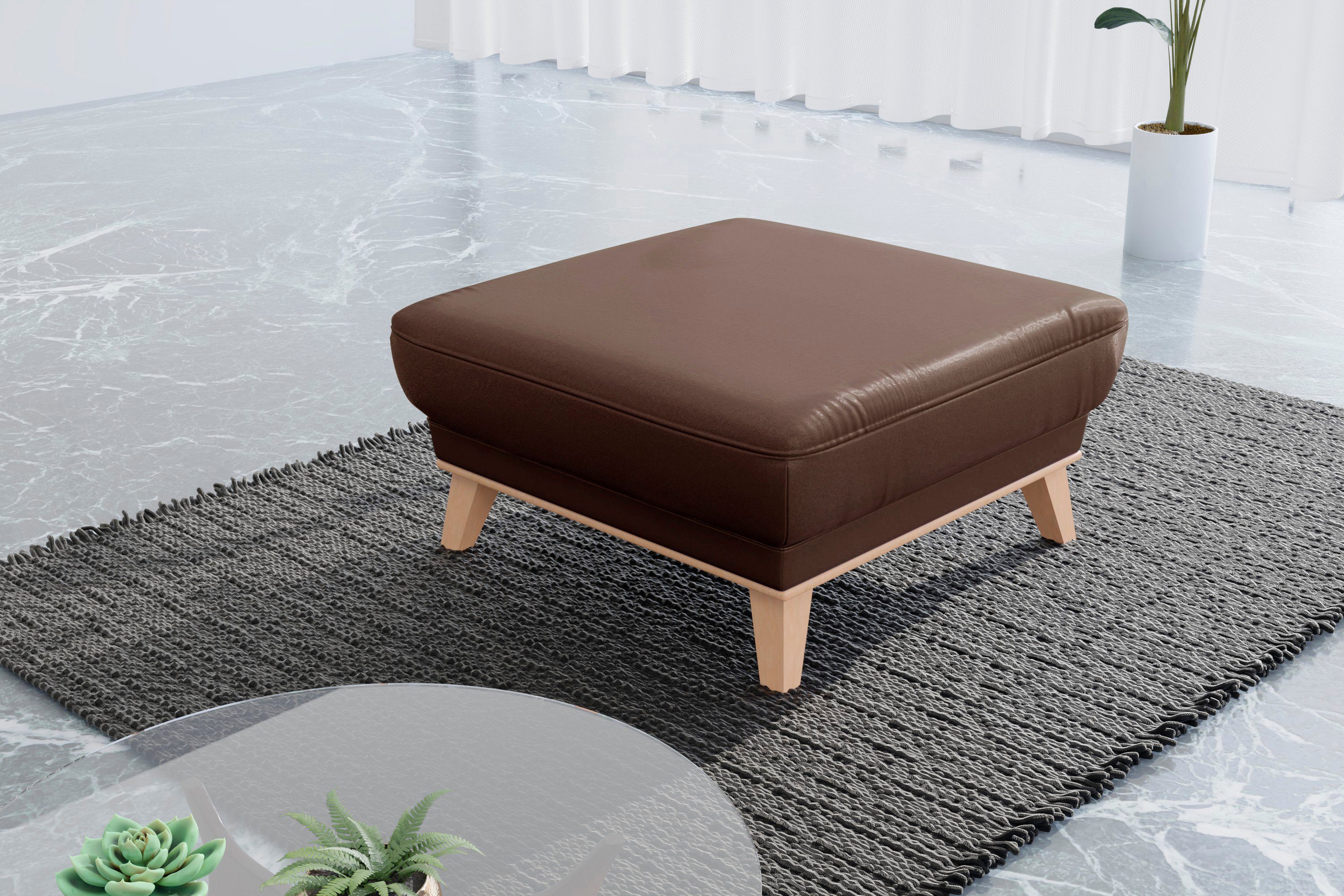 sit&more Hocker Lavida Met elegante houten lijst hockers bruin