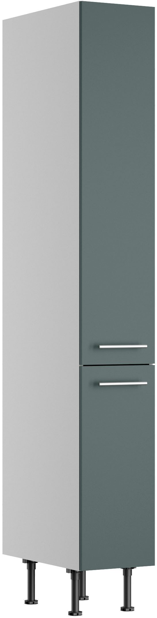 OPTIFIT Apothekerskast Bern2 Breedte 30 cm, hoogte 211,8 cm, 2 uittrekken (hoogte 124,4 /70 cm) opbergkasten groen