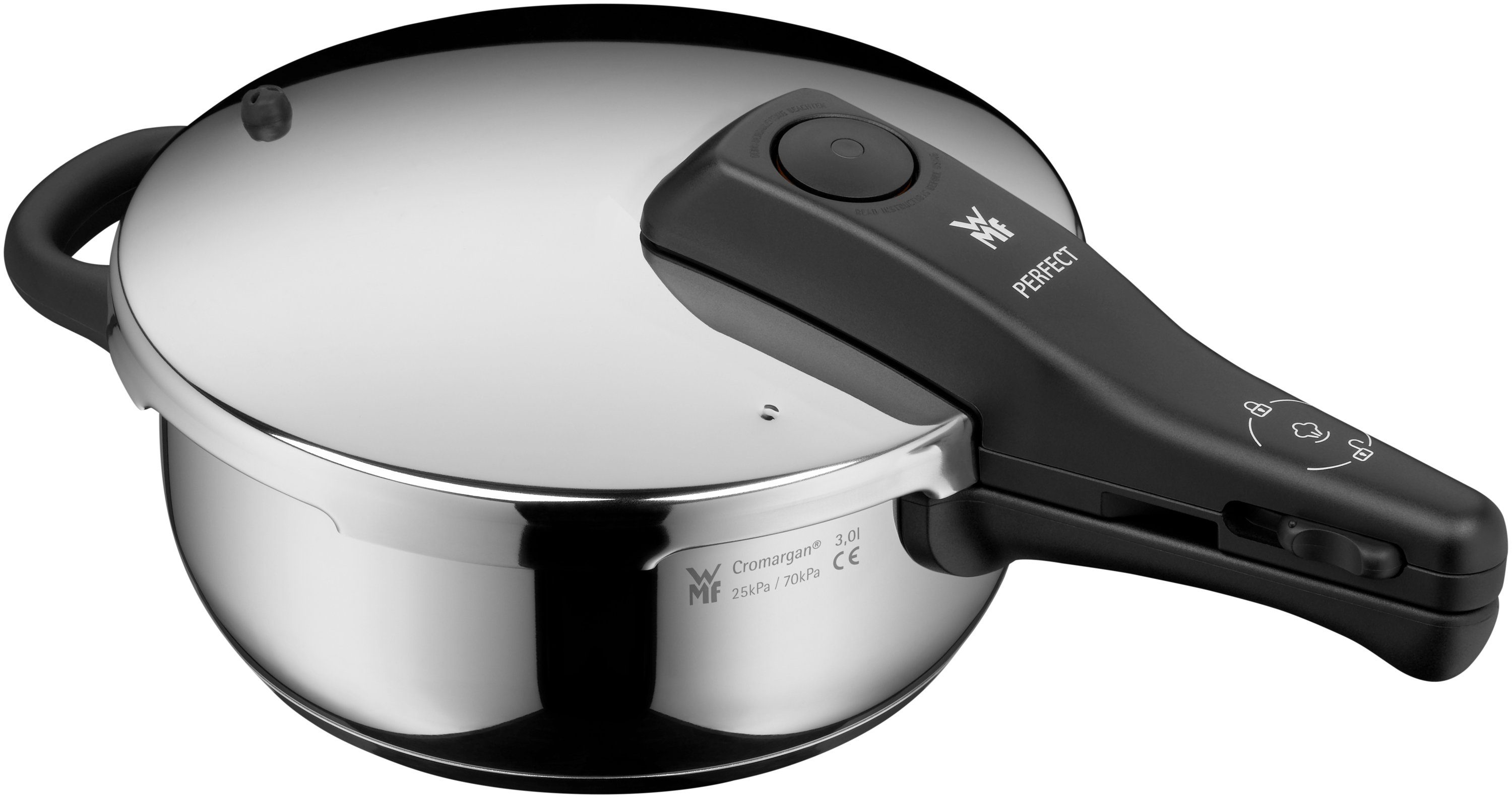 WMF Snelkookpan Perfect One Pot inductie 3l afneembare dekselgreep, groot kooksignaal, 2 kookstanden (1-delig)