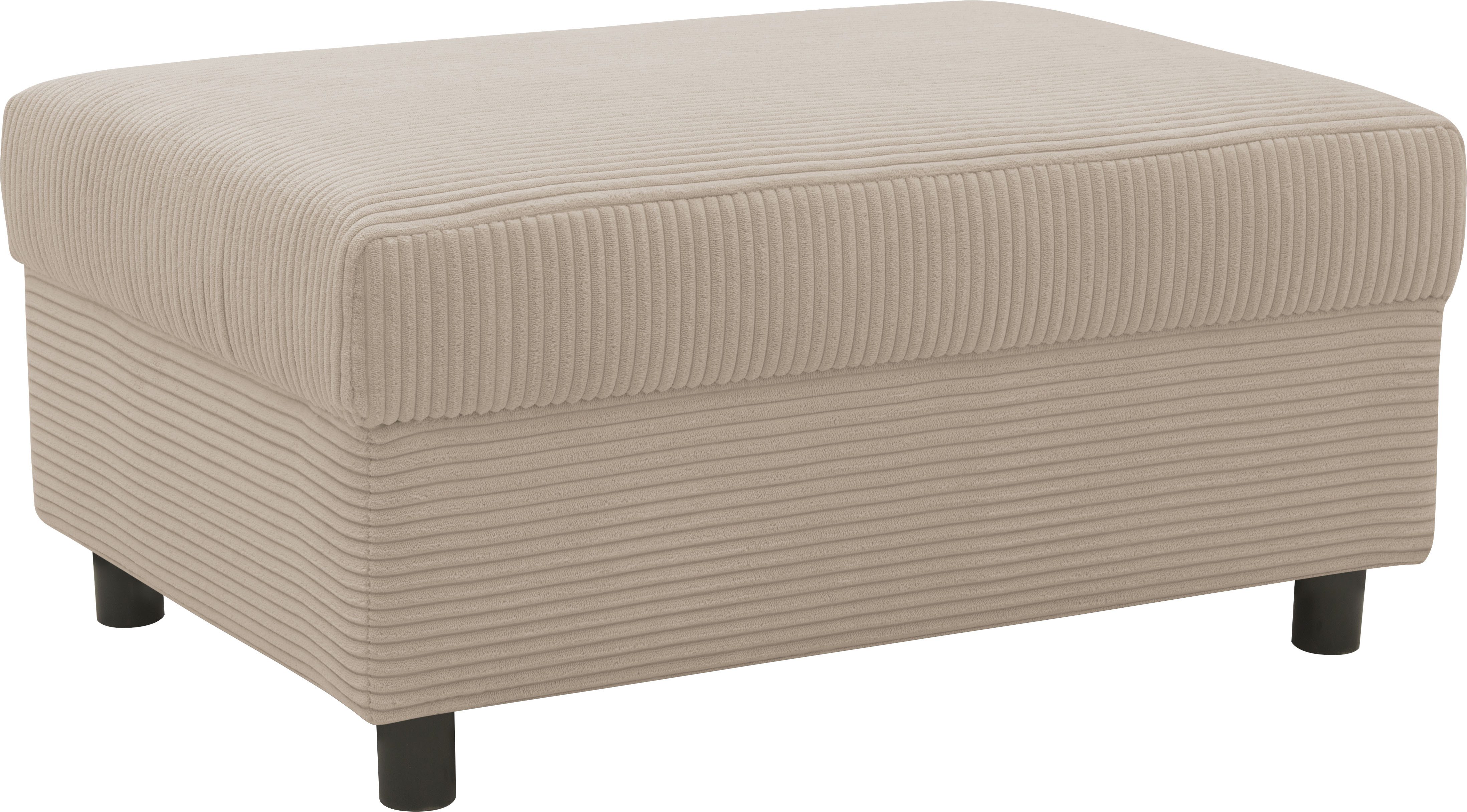 INOSIGN Hocker Turah 2 in Cord of waterafstotende microvezel, moderne poef, passend bij de hoekbank, b/d/h: 83/60/44 cm