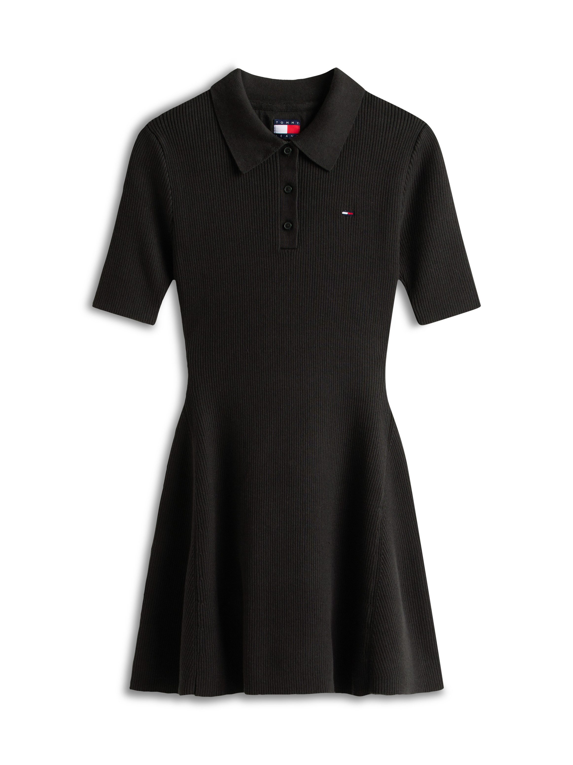 TOMMY JEANS Polojurk TJW F&F SWEATER POLO MINI DRESS