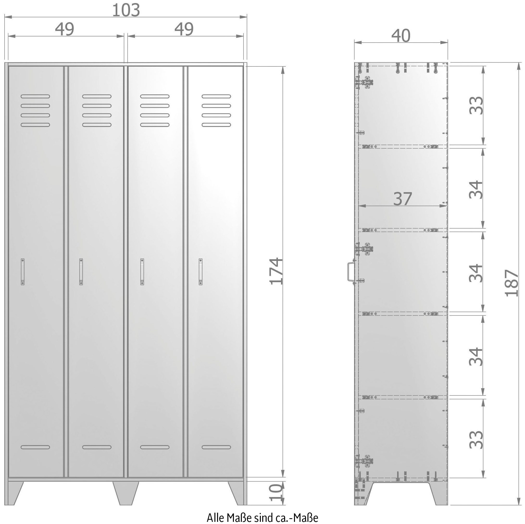 WOOOD Kledingkast Stijn H 187 cm x B 103 cm x D 40 cm