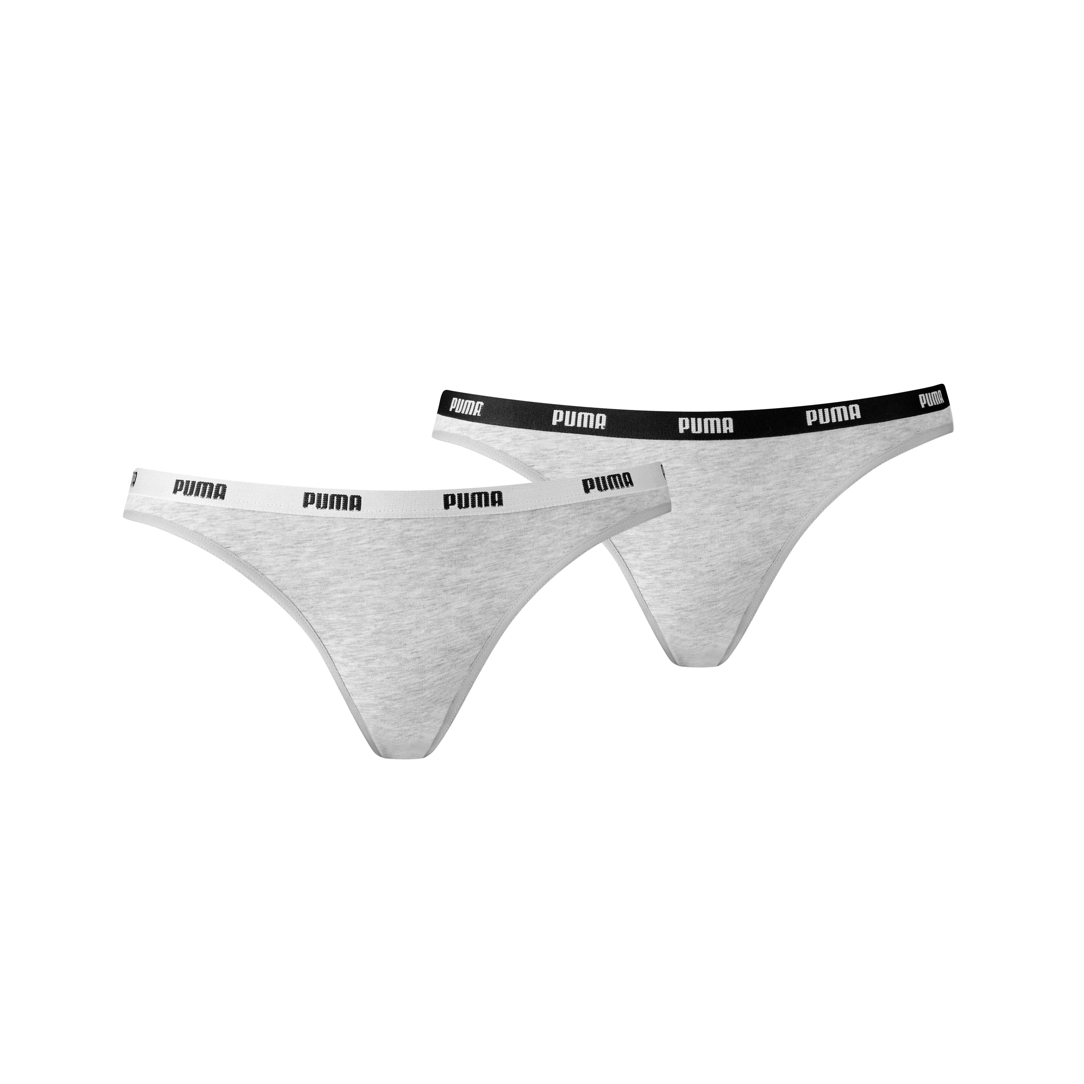 PUMA Bikinibroekje PUMA WOMEN BIKINI 2P HANG (Set van 2) dames slips maat S grijs