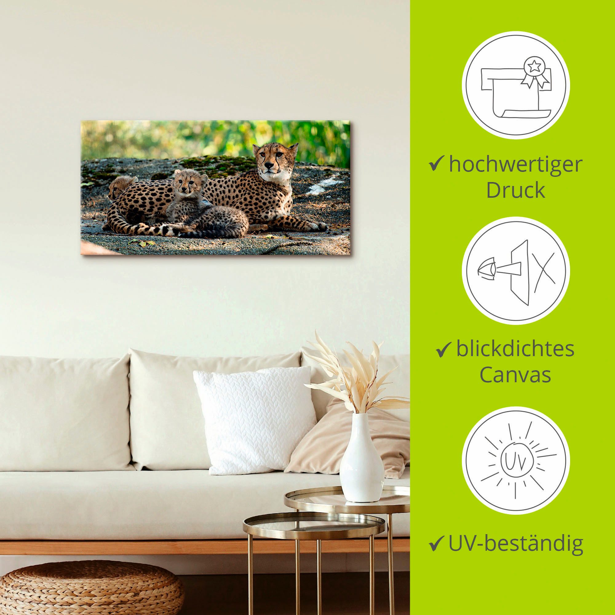 Artland Artprint Jachtluipaard 2 als artprint op linnen, poster, muursticker in verschillende maten