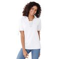 classic basics shirt met korte mouwen poloshirt (1-delig) wit