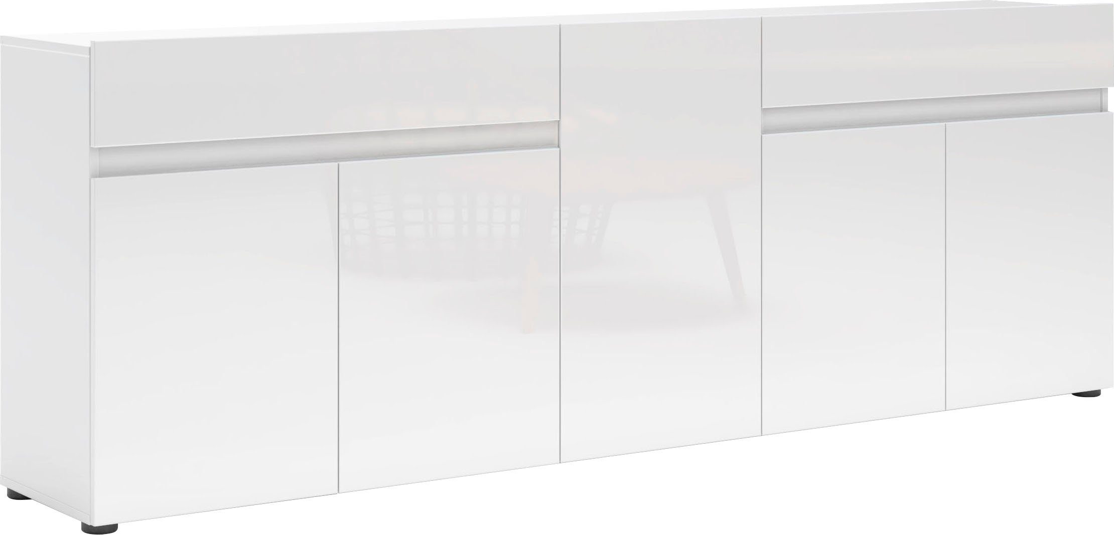 INOSIGN Dressoir Mister Dressoir, volledig hoogglans gelakt(B/H): 225/80 cm